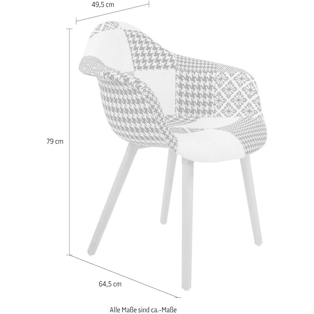 Kayoom Polsterstuhl »Stuhl Dave 110 2er-Set Multi«, stilvoll, elegant