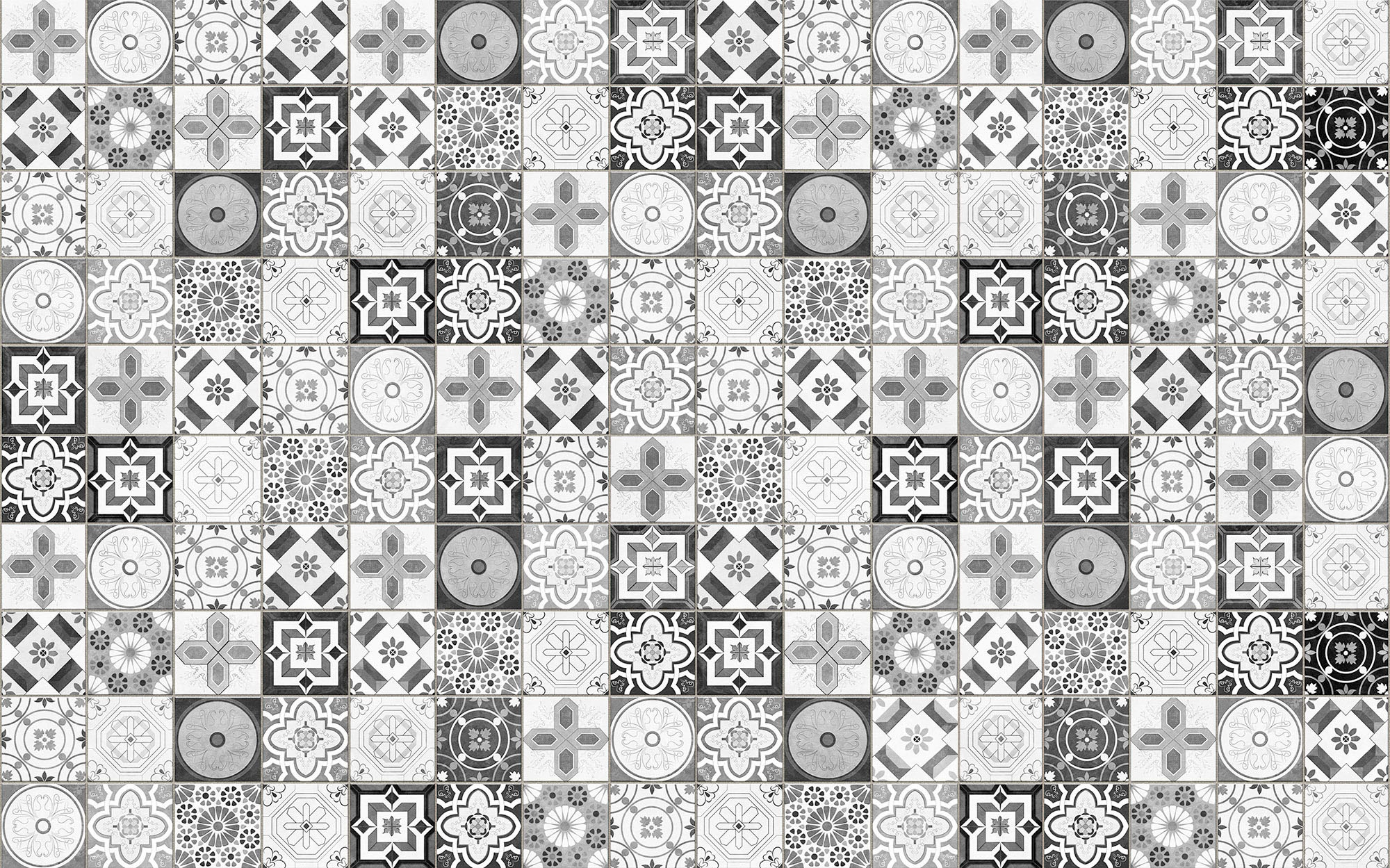 Image of Komar Vliestapete "Digitaldruck Vlies - Pattern Porto - Grösse 400 x 250 cm" bedruckt glatt Wohnzimmer, Schlafzimmer