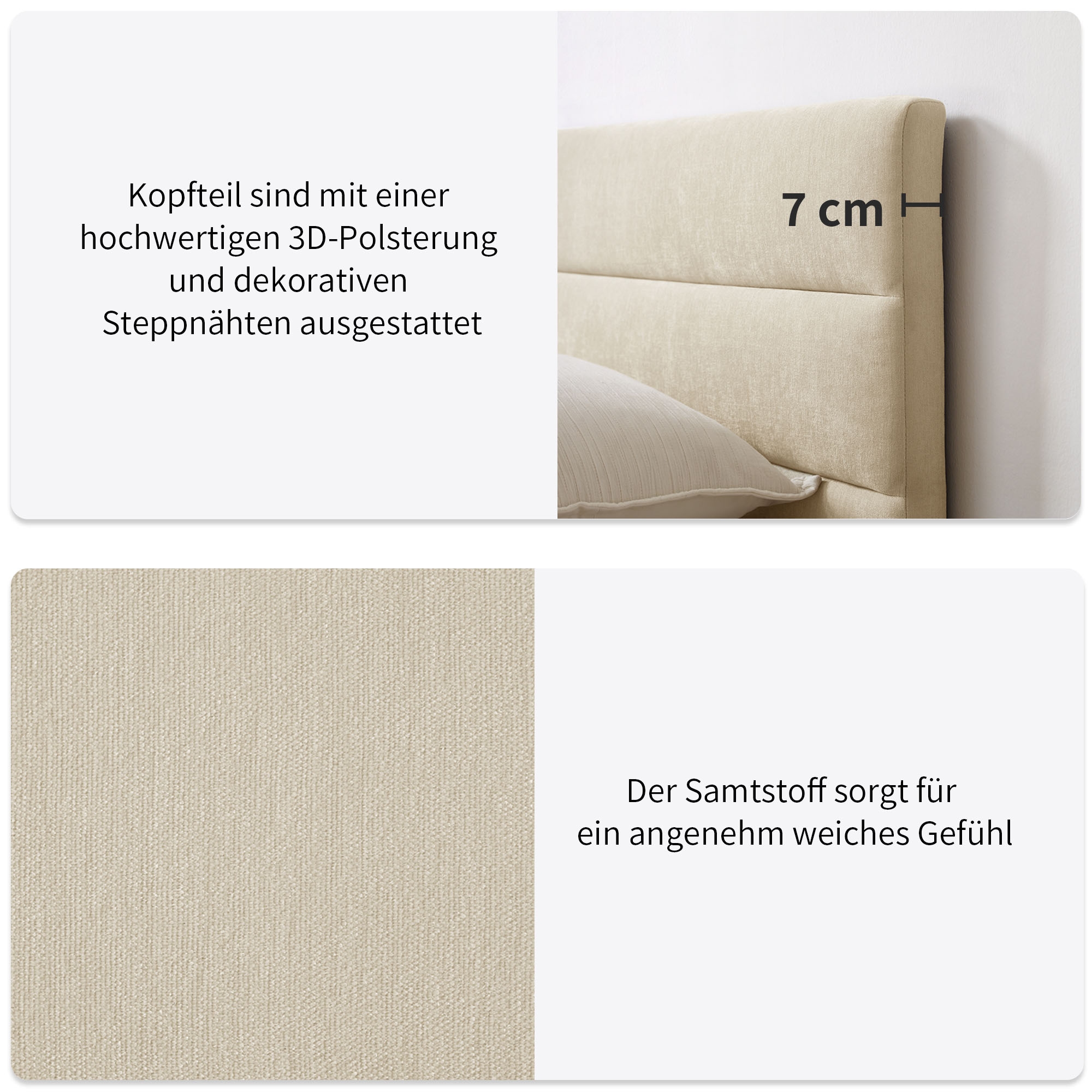 Home affaire Lit rembourré »Philippiere inkl. Lattenrost« erhältlich in den Breiten 140cm & 180cm