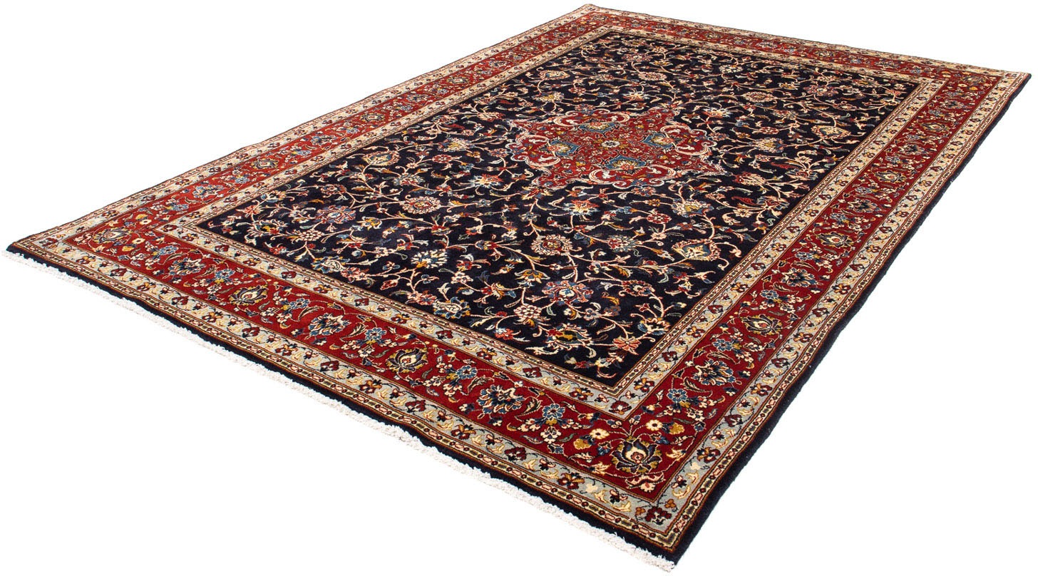 Image of morgenland Orientteppich »Perser - Royal - 302 x 202 cm - dunkelblau«, rechteckig, 10 mm Höhe, Wohnzimmer, Handgeknüpft, Einzelstück mit Zertifikat bei Ackermann Versand Schweiz