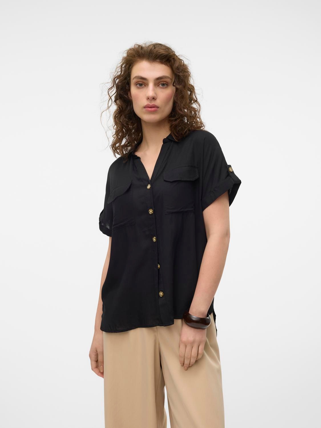 Vero Moda Hemdbluse »VMBUMPY S/S SHIRT WVN GA NOOS«