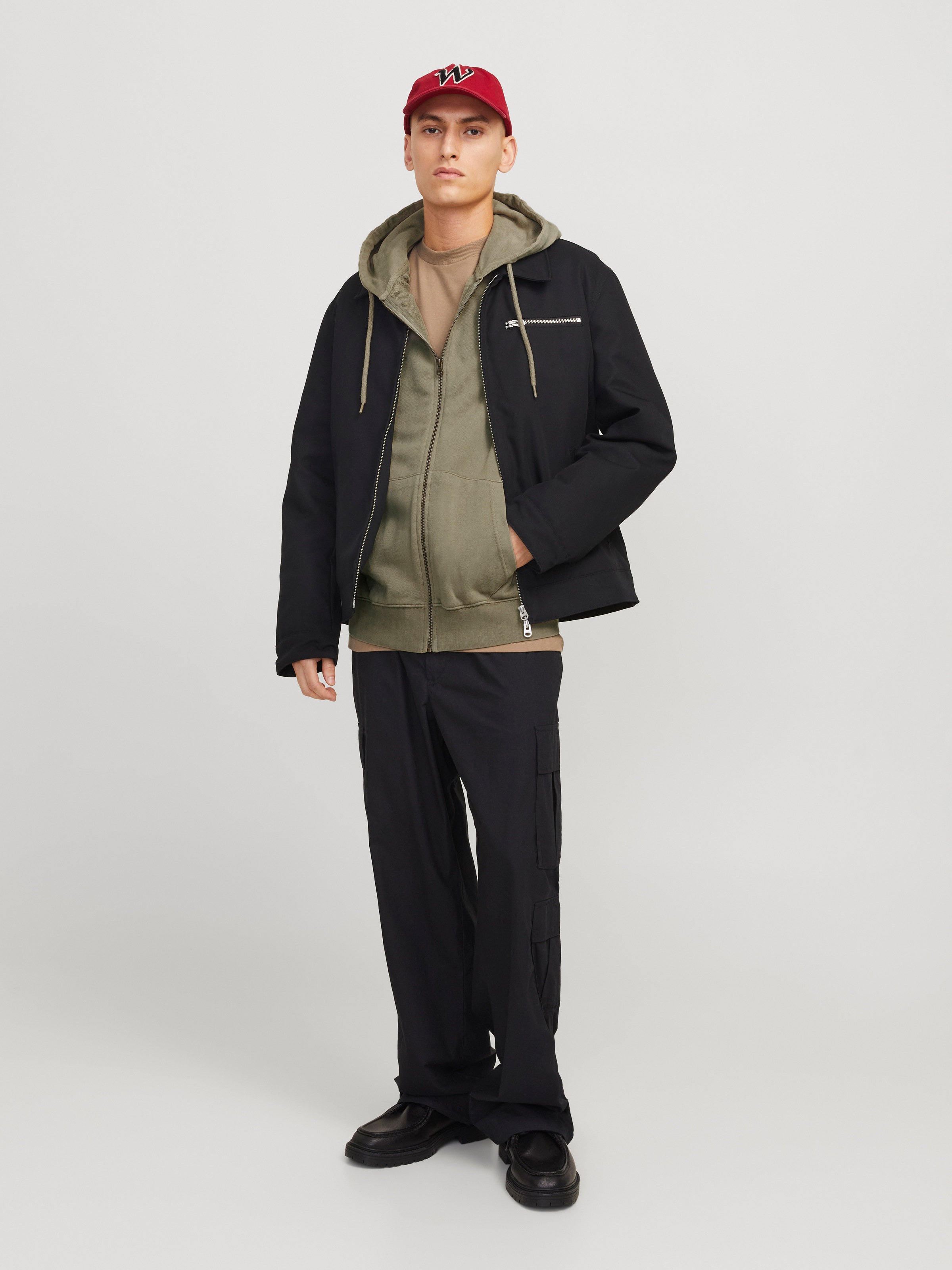 Jack & Jones Kapuzensweatjacke »JJECHARGE FADED SWEAT ZIP HOOD NOOS«, mit Kapuze