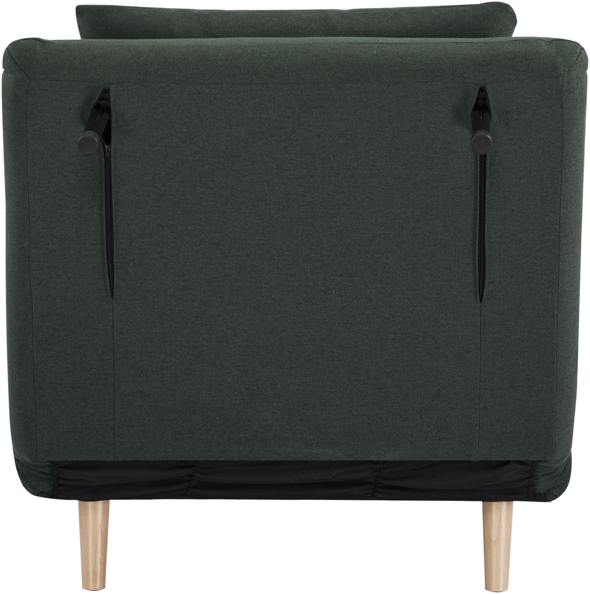 INOSIGN Sessel »AINSLEY«, wandelbar zum Gästebett, Schlafsofa, Webstoff u. Cord-Bezug