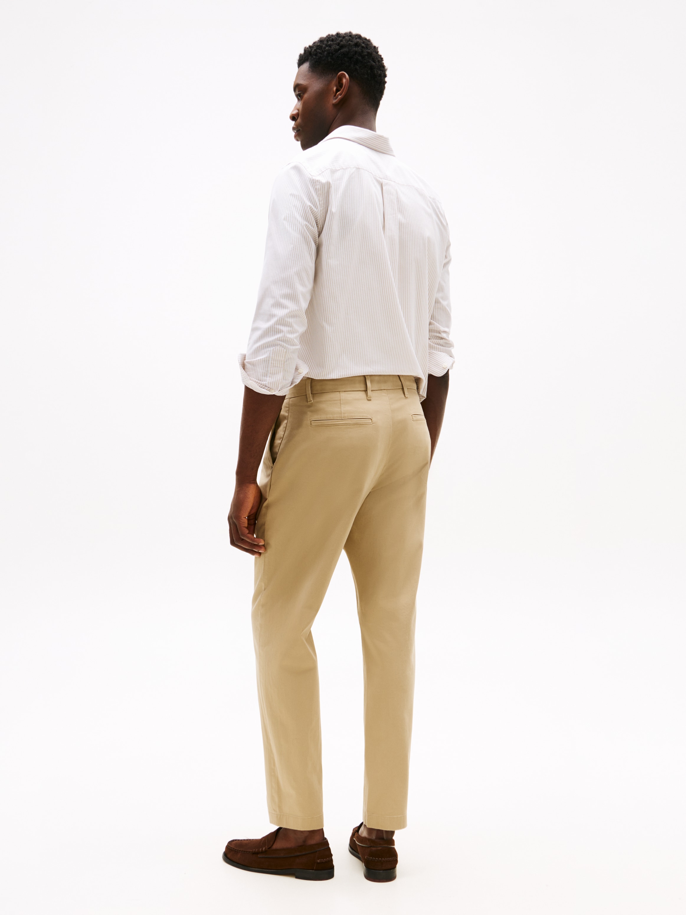 Tommy Hilfiger Chinohose »HARLEM 1PLT CHINO SATIN«, relaxed fit, Bundhalte