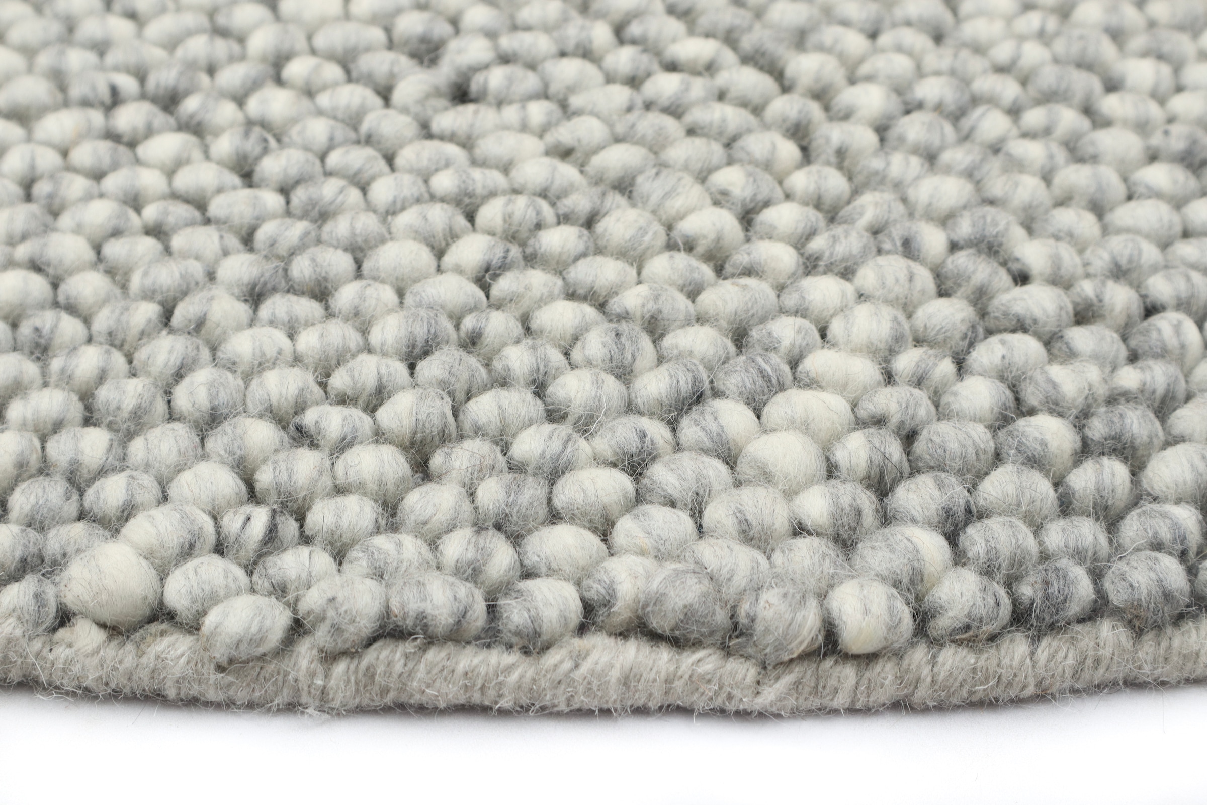 GOODproduct Wollteppich »Wolly, Wolle« rund 14 mm Höhe handgewebt, Handweb Teppiche, Wohnzimmer, Schlafzimmer, Esszimmer