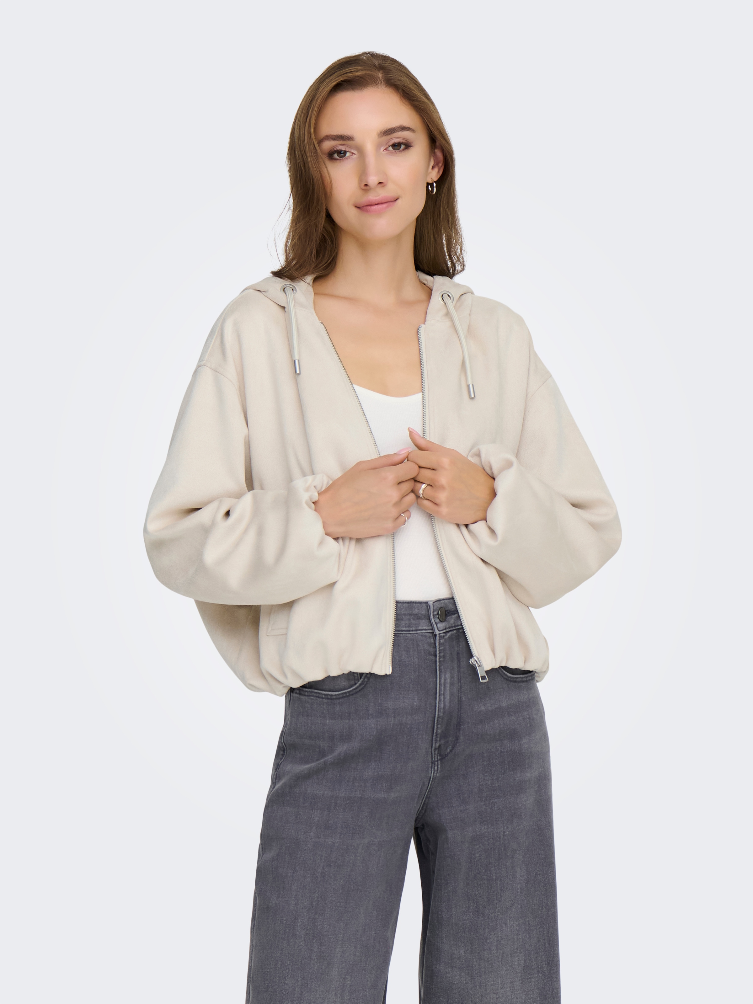 ONLY Outdoorjacke »ONLDIANE LIFE FAUX HOOD JACKET CC OTW«, ohne Kapuze