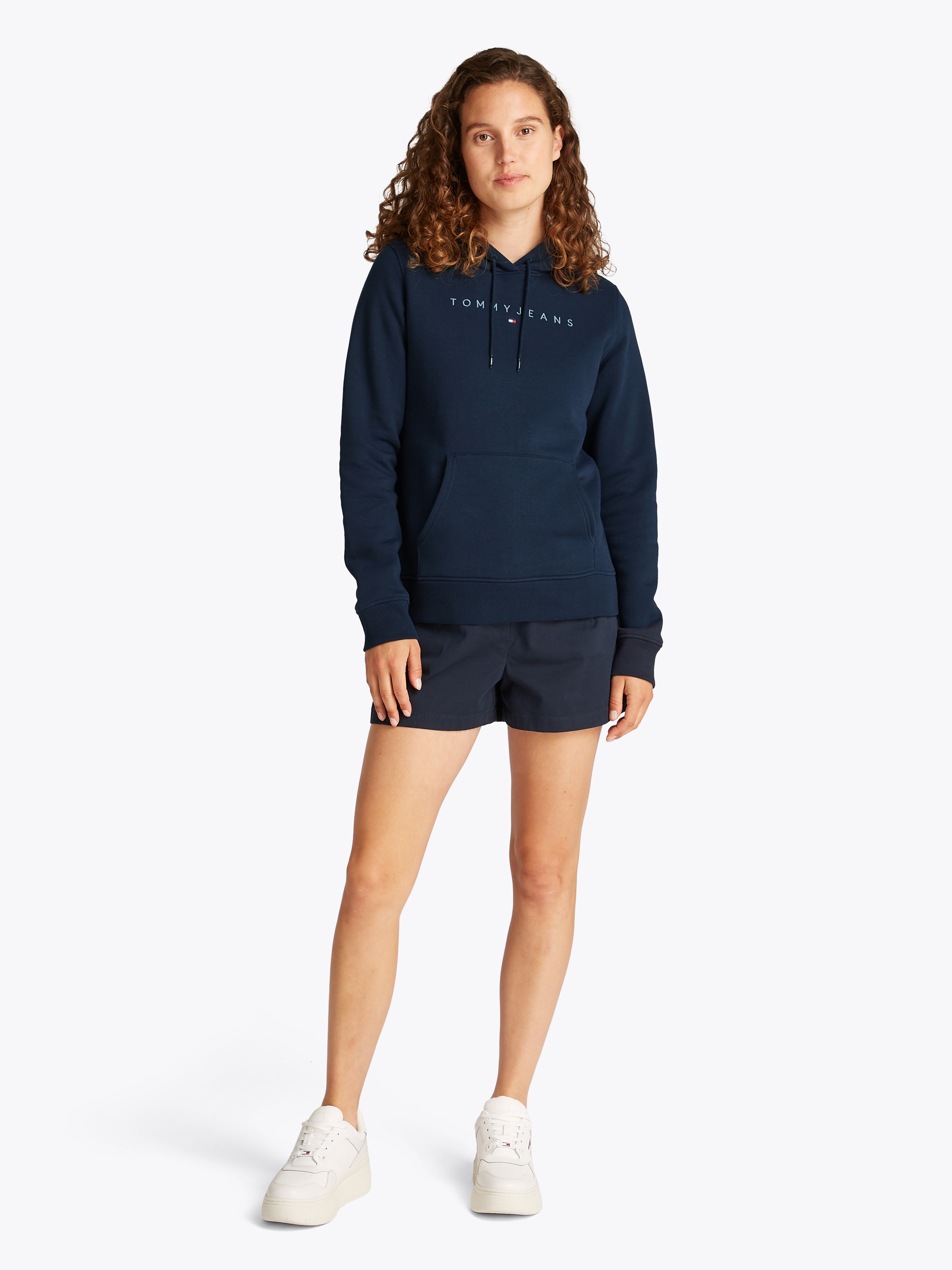 Tommy Jeans Curve Kapuzensweatshirt »TJW REG TONAL LINEAR HOODIE EXT«, in Grossen Grössen, Kapuze, Logostickerei