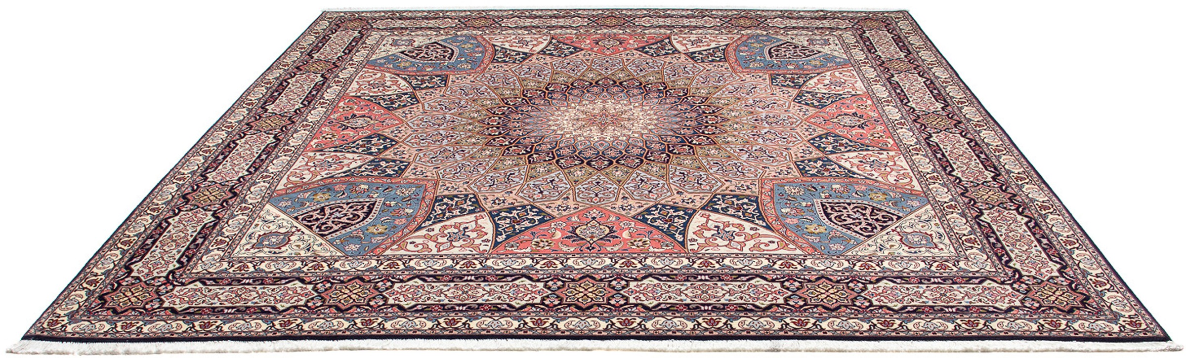 Image of morgenland Orientteppich »Perser - Täbriz - Royal quadratisch - 257 x 255 cm - hellbraun«, quadratisch, 7 mm Höhe, Wohnzimmer, Handgeknüpft, Einzelstück mit Zertifikat bei Ackermann Versand Schweiz