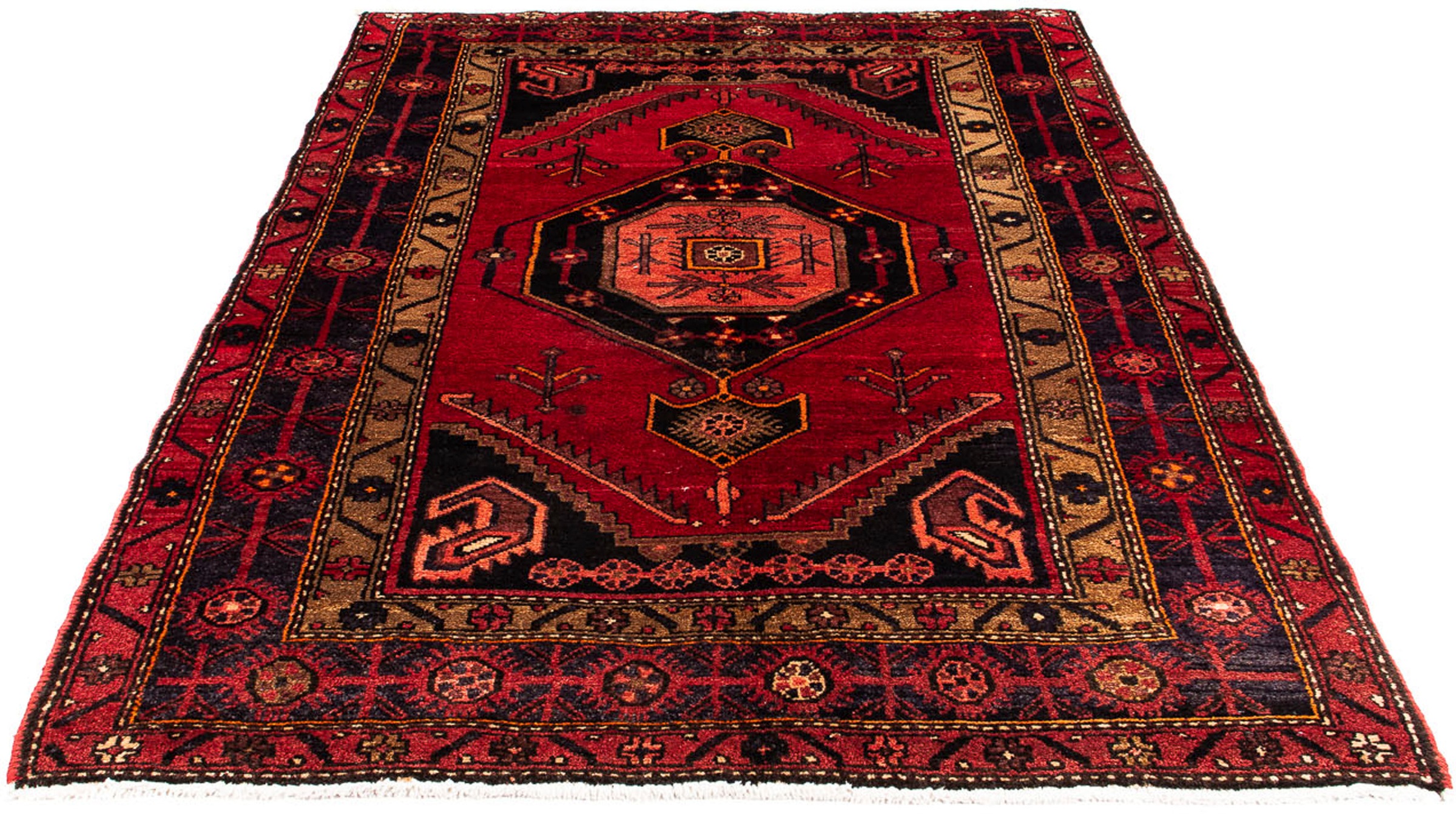 Image of morgenland Orientteppich »Perser - Nomadic - 198 x 134 cm - dunkelrot«, rechteckig, 10 mm Höhe, Wohnzimmer, Handgeknüpft, Einzelstück mit Zertifikat bei Ackermann Versand Schweiz