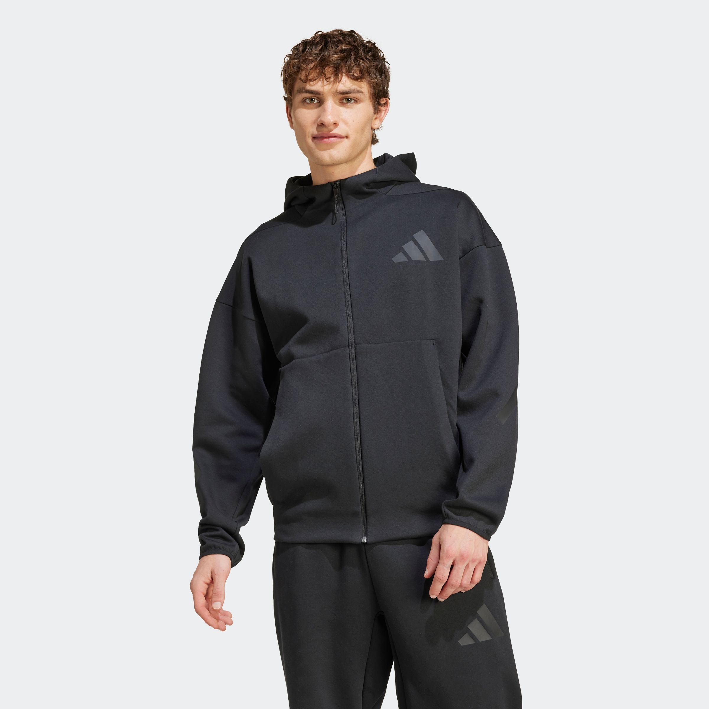 Image of adidas Sportswear Kapuzensweatshirt "NEW ADIDAS Z.N.E. ZIP-HOODIE", für sportliche Aktivitäten, aus Polyester und Baumwolle