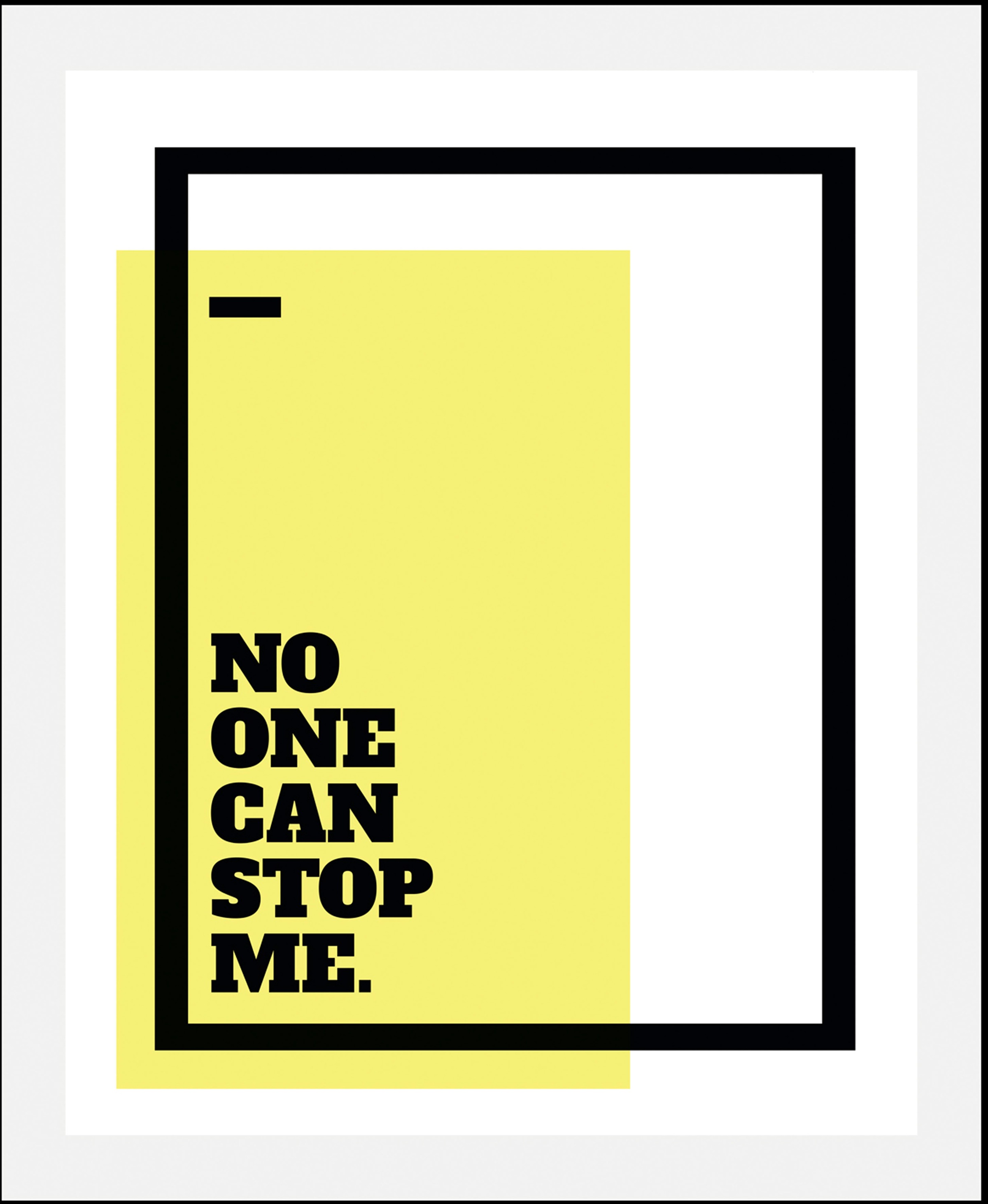 Image of queence Bild "No one can stop me" Motivationsbilder Schriftzüge Sprüche & Texte 1 Stk. tlg. gerahmt