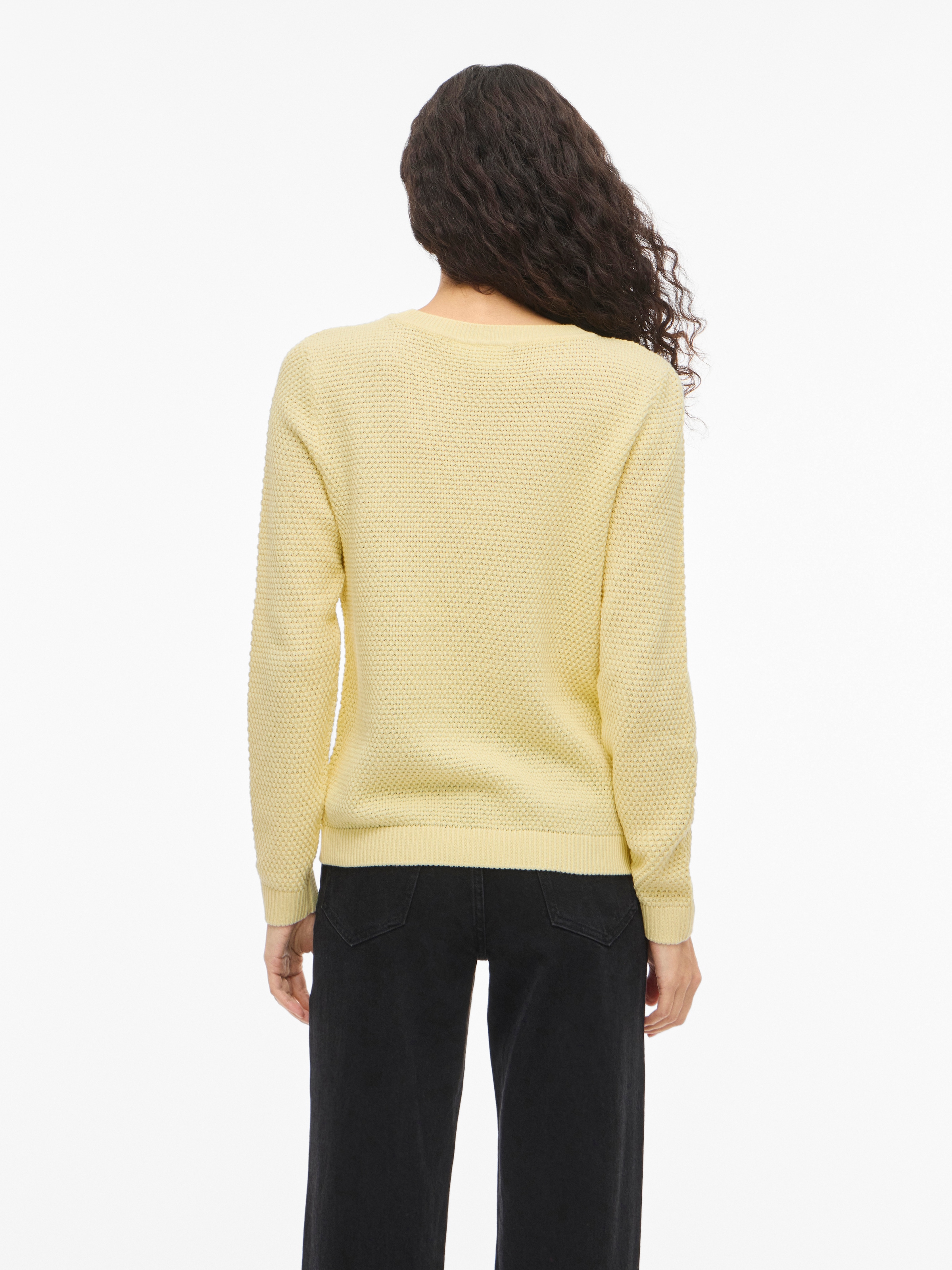 Vila Pull à col rond »VIDALO O-NECK L/S KNIT TOP- NOOS« coton, coupe régulière