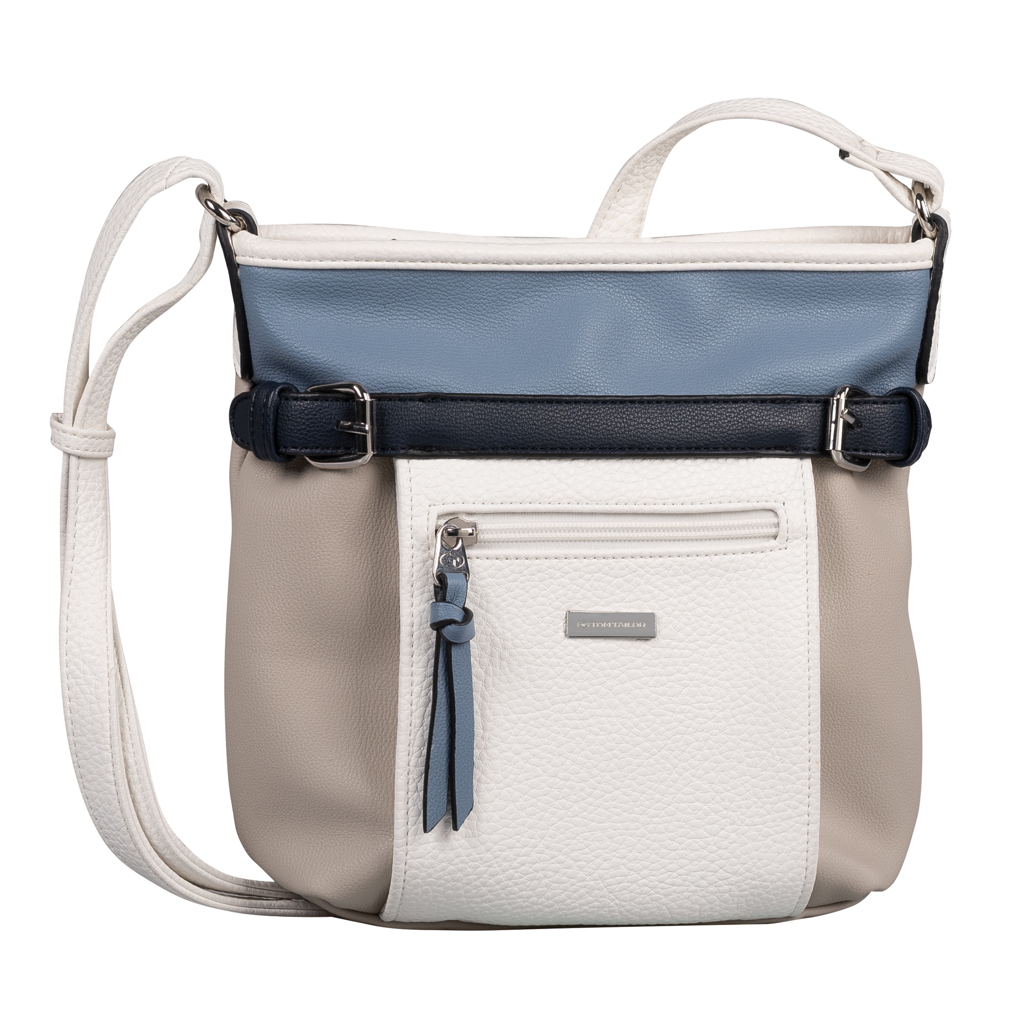 Image of TOM TAILOR Umhängetasche "Juna" aus soft genarbten Lederimitat mit glänzenden Metall-Accessoires