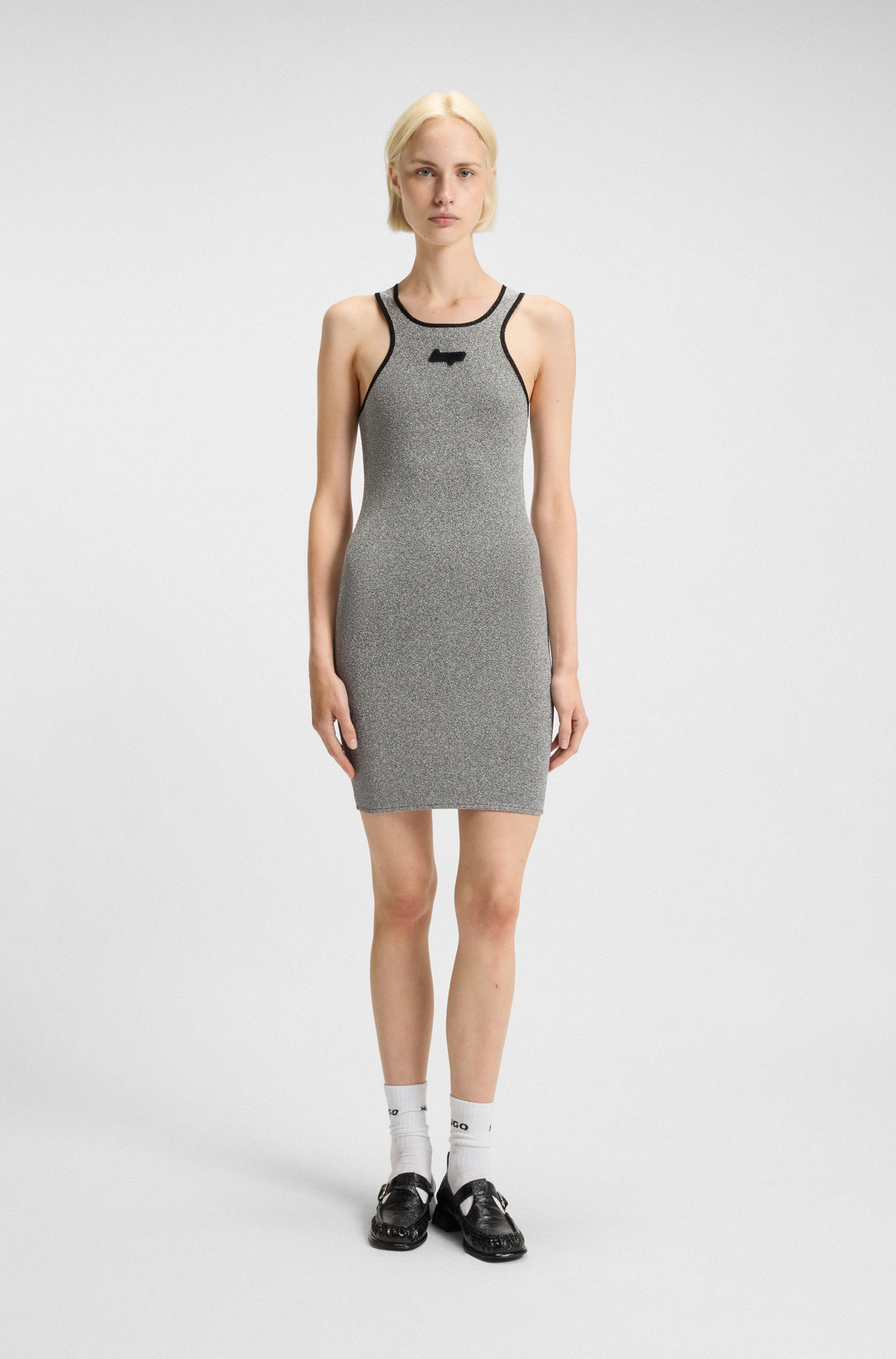 Image of HUGO Jerseykleid "Niamh" schimmernd, Slim Fit