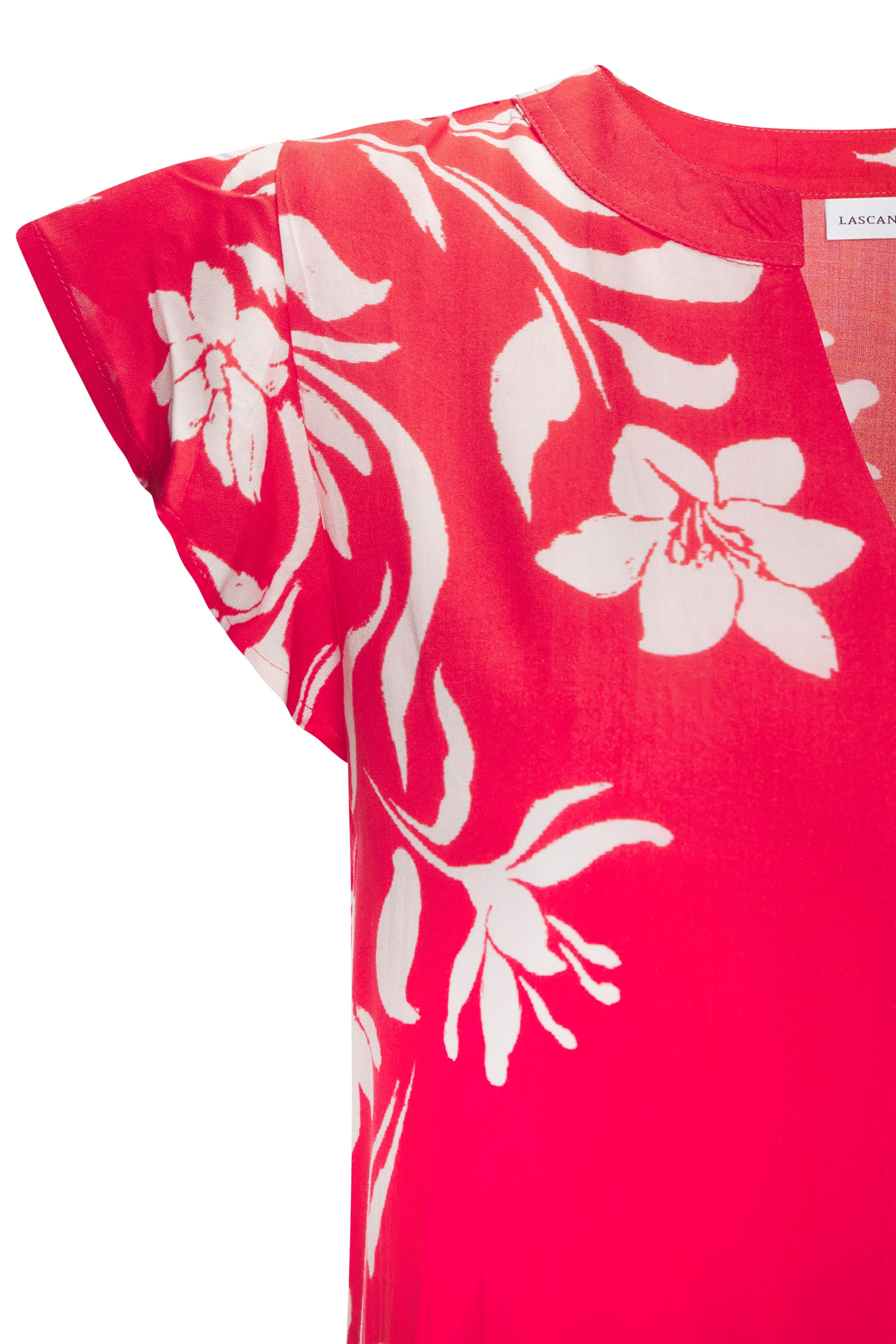 LASCANA Robe d'été avec imprimé floral et manches papillon mignonnes, robe d'été, robe de plage