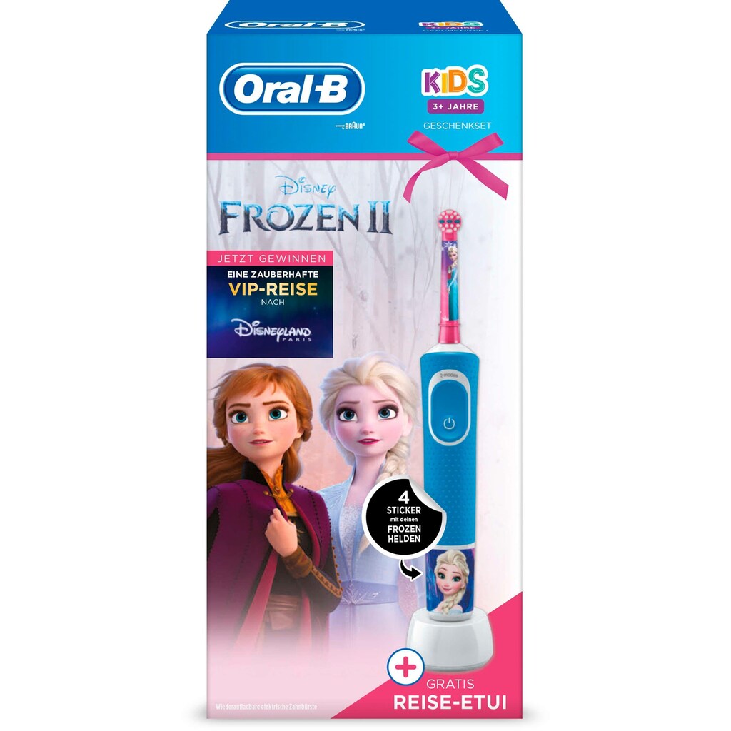 Oral B Elektrische Kinderzahnbürste »Kids Frozen Special Edition«, 1 St. Aufsteckbürsten