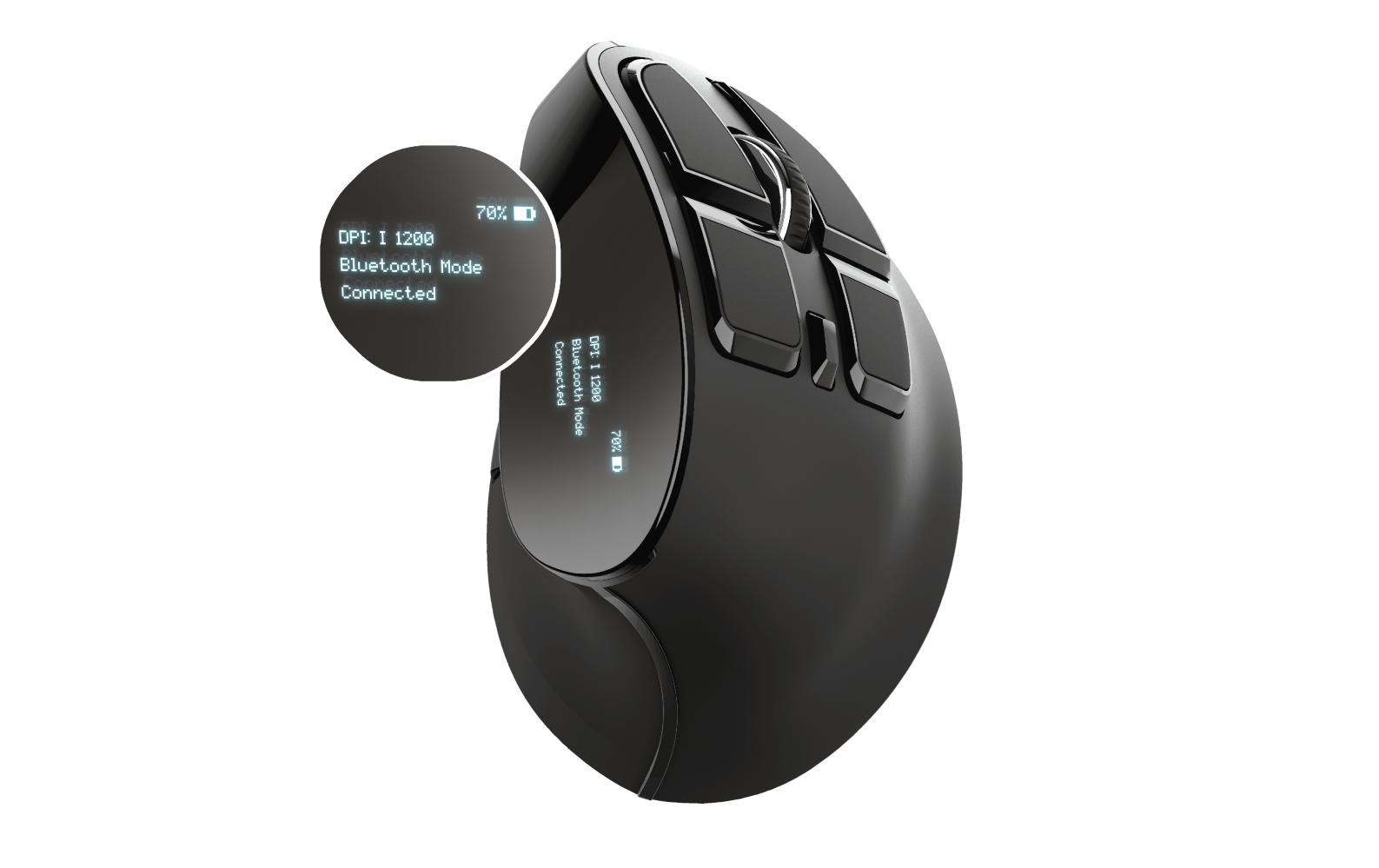 Trust ergonomische Maus »Voxx Rechar«, Bluetooth-USB, Rechtshänder
