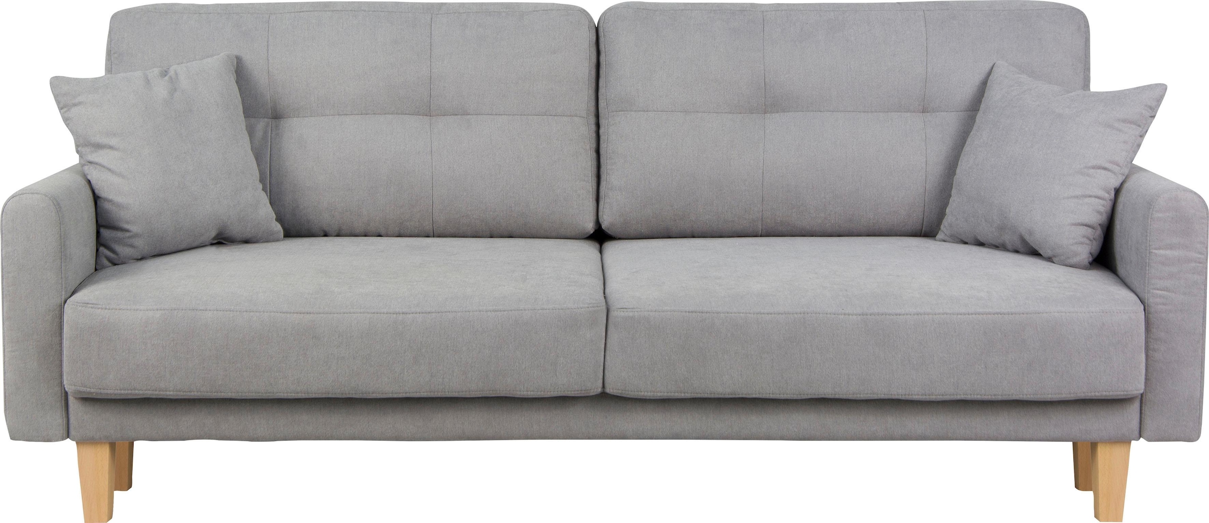 Home affaire 3-Sitzer »TRIPLO optionale Schlafsofa mit Bettkasten, Masse B/T/H: 215/100/89 cm«, Wahlweise Bettfunktion - Liegefläche 145x191 cm, Rücken-, Zierkissen