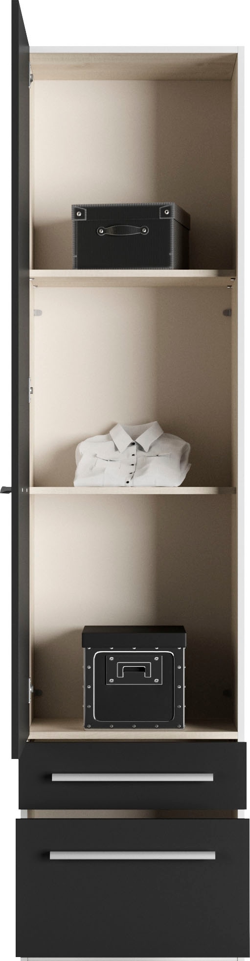 priess Armoires à vêtements »Schrank Garderobe Wäscheschrank Barcelona in 5 Breiten« viel Stauraum, geräumige Schubkästen, mit Spiegel, MADE IN GERMANY