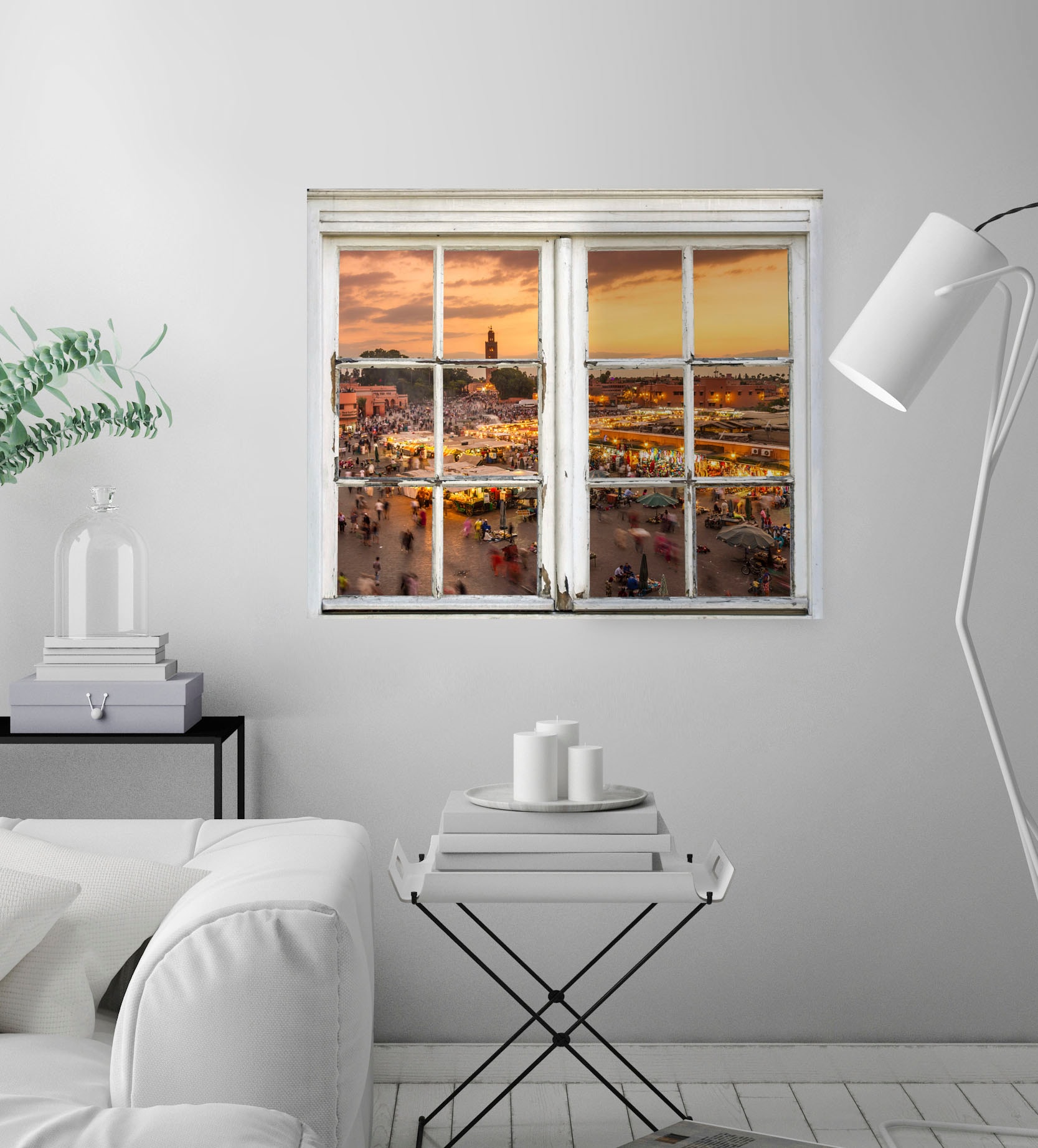 Image of queence Wandsticker "Marktplatz" Wandsticker, Wandbild, selbstklebend, 3D, Fenster