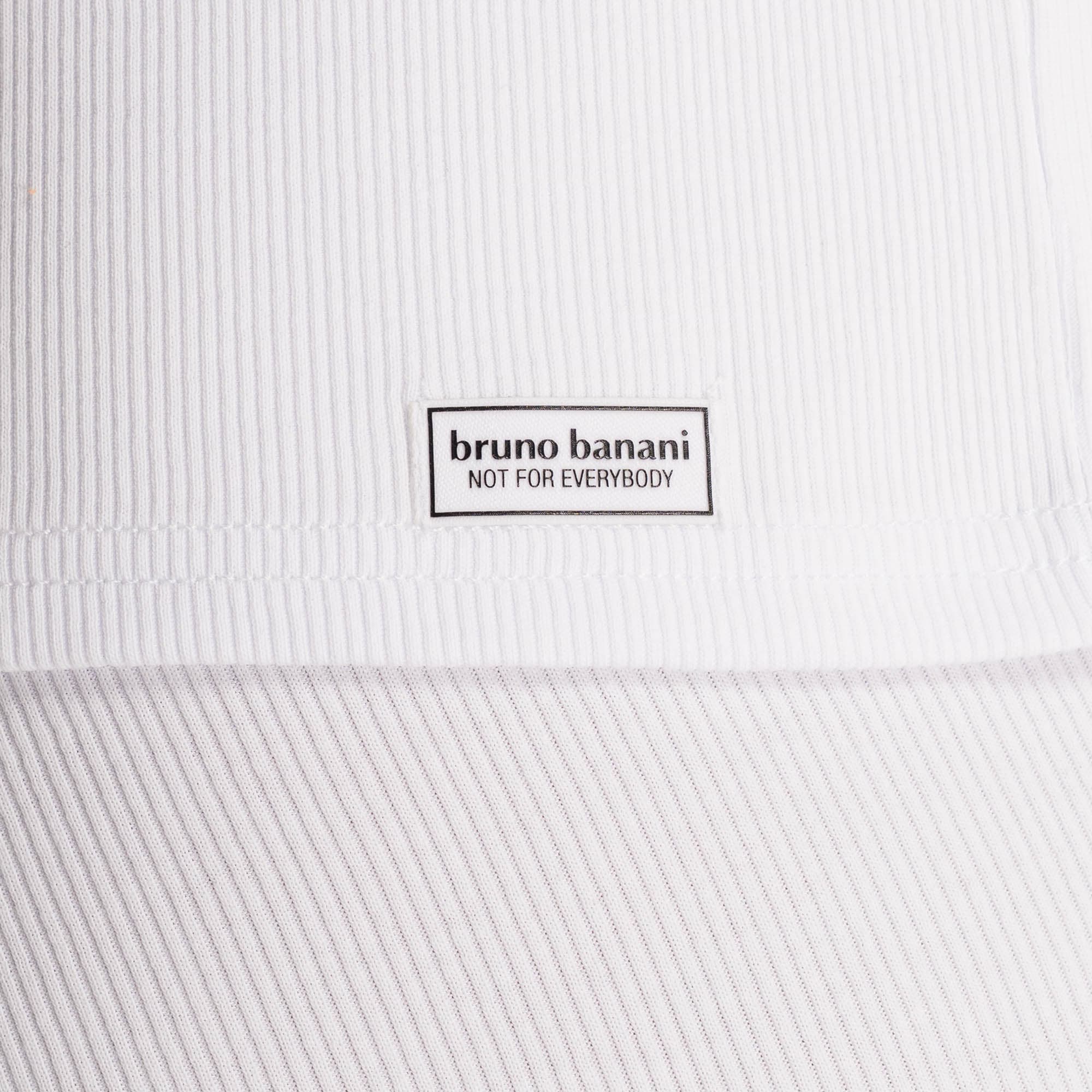 Bruno Banani V-Shirt »FINE RIB«, Feinripp, Kurzarm, V-Neck, Cotton-Mix
