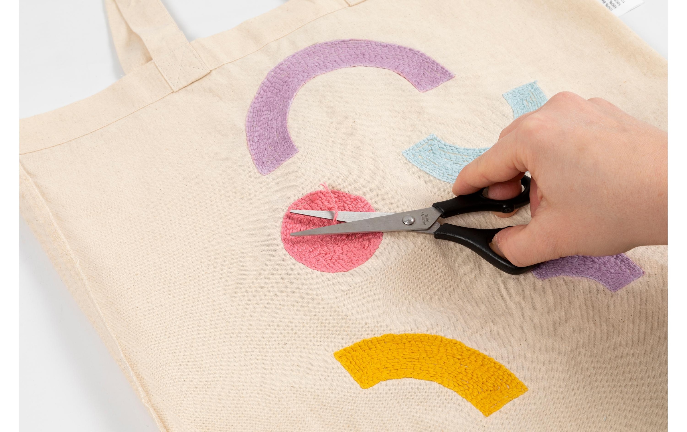 creativ company Kreativset »Punch Needle Einkaufstasche«, (7 tlg.)
