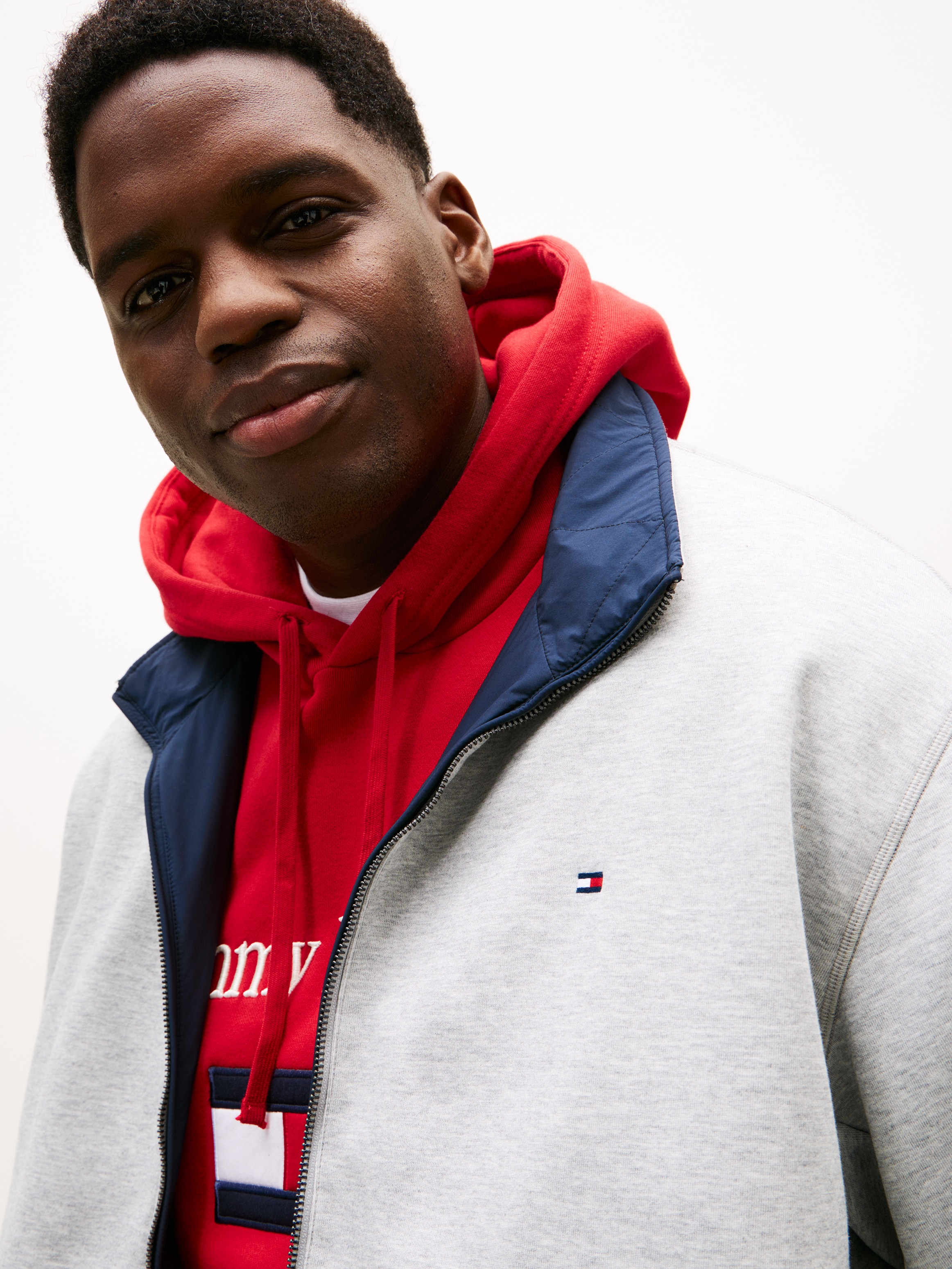 Tommy Hilfiger Big & Tall Veste réversible »BT-LW REVERSIBLE JACKET« beidseitig tragbar, Grosse Grössen, Stehkragen