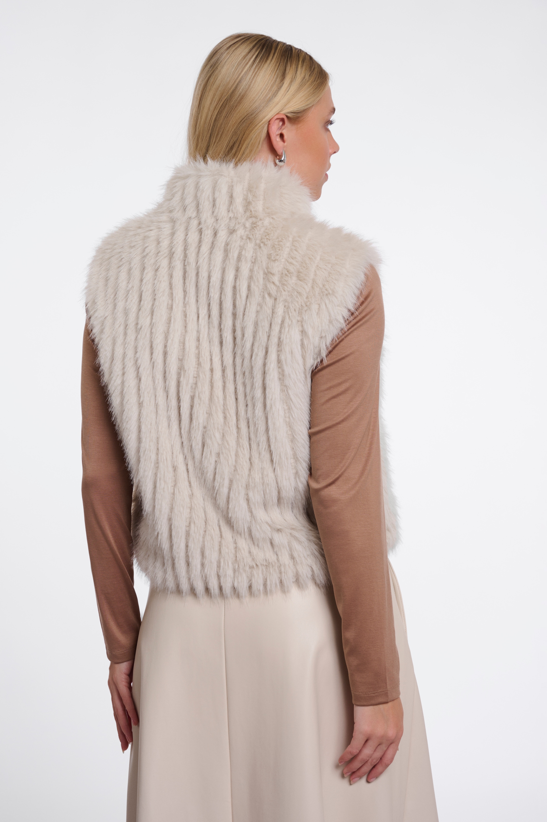 Rino & Pelle Gilet court »DAVA« avec col montant