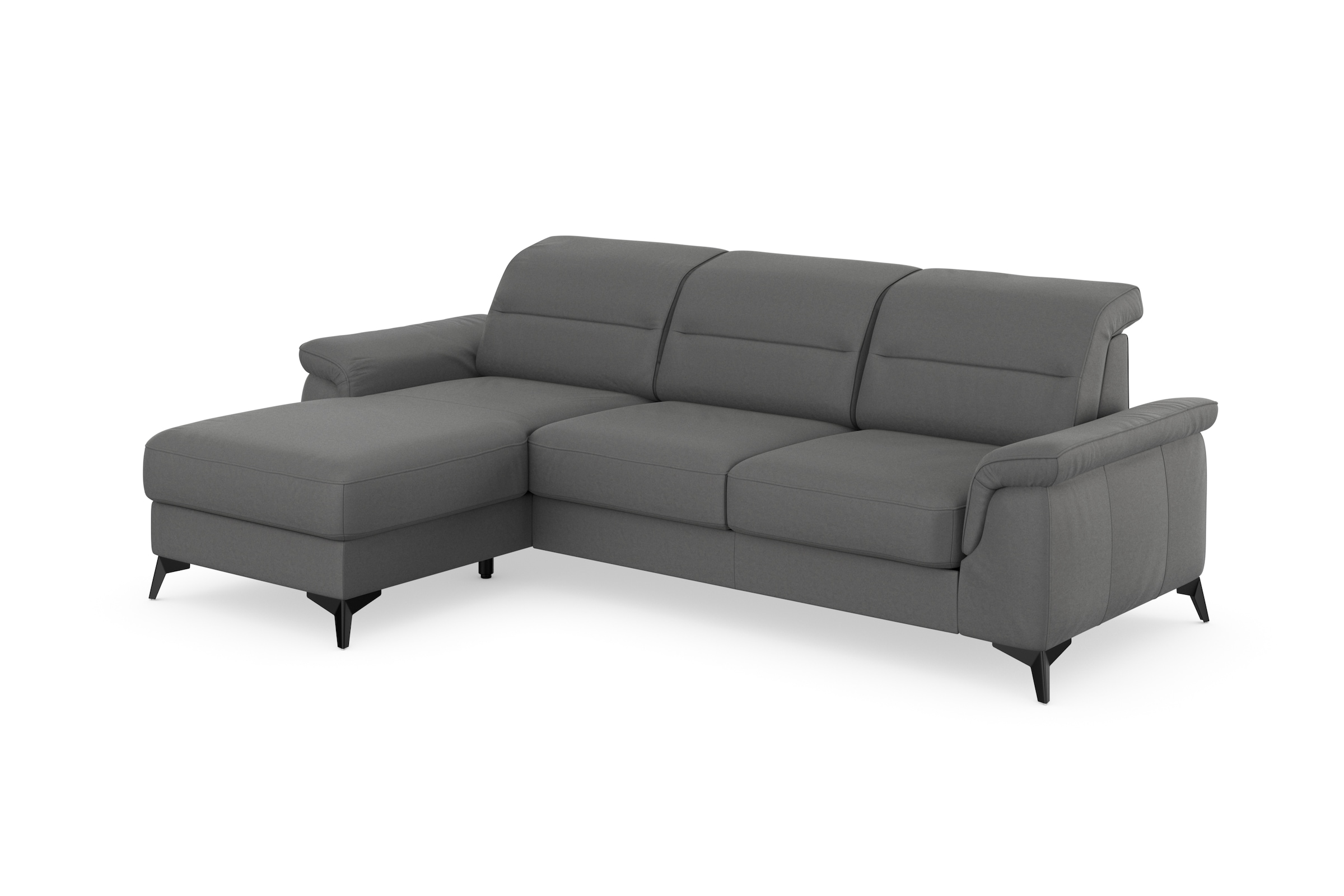 sit&more Ecksofa »Sinatra L-Form« mit Recamiere, optional mit Kopfteilverstellung und Armteilfunktion