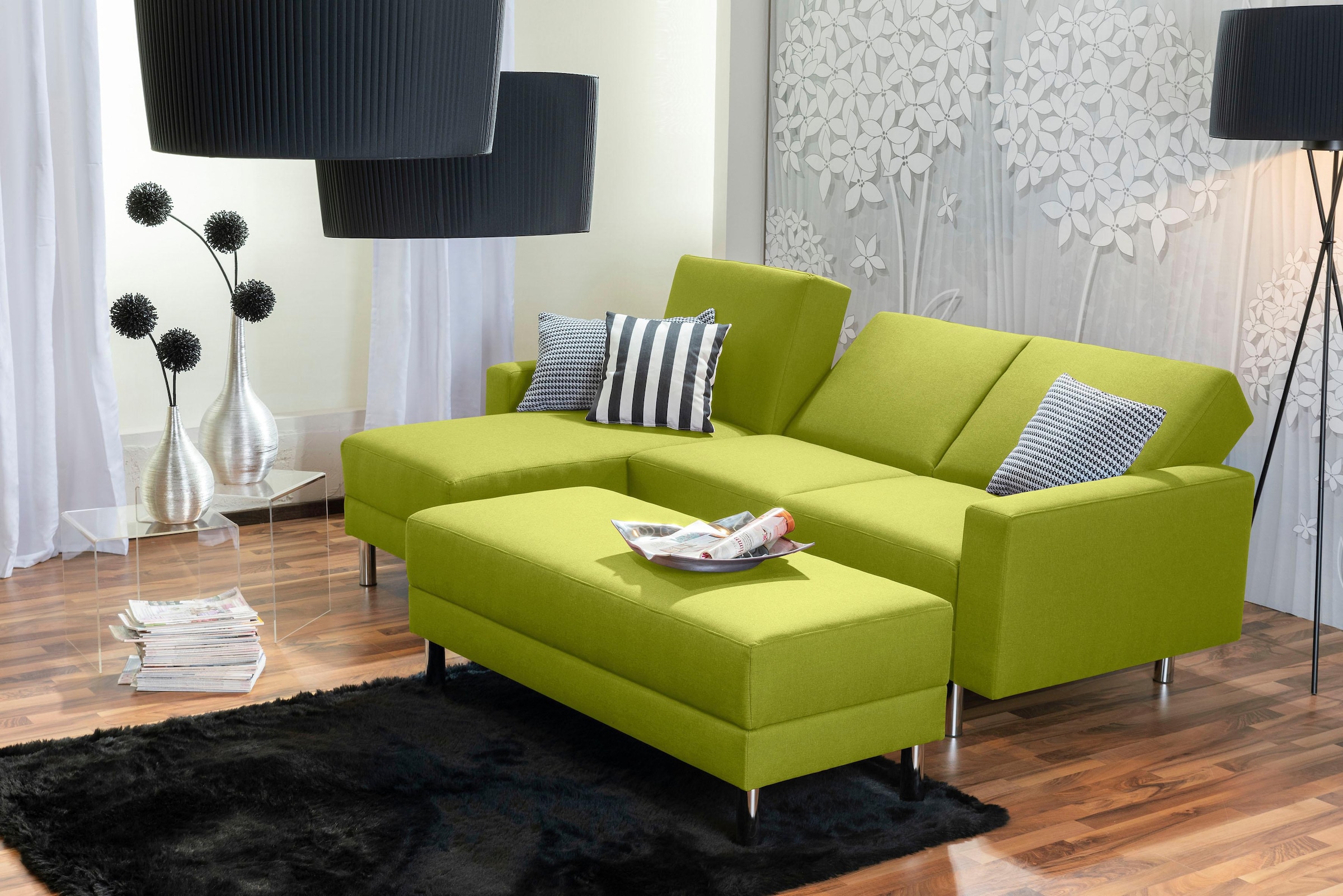 Max Winzer® Schlafsofa »Just Fresh«, mit Rückenverstellung, inklusive Stauraumhocker