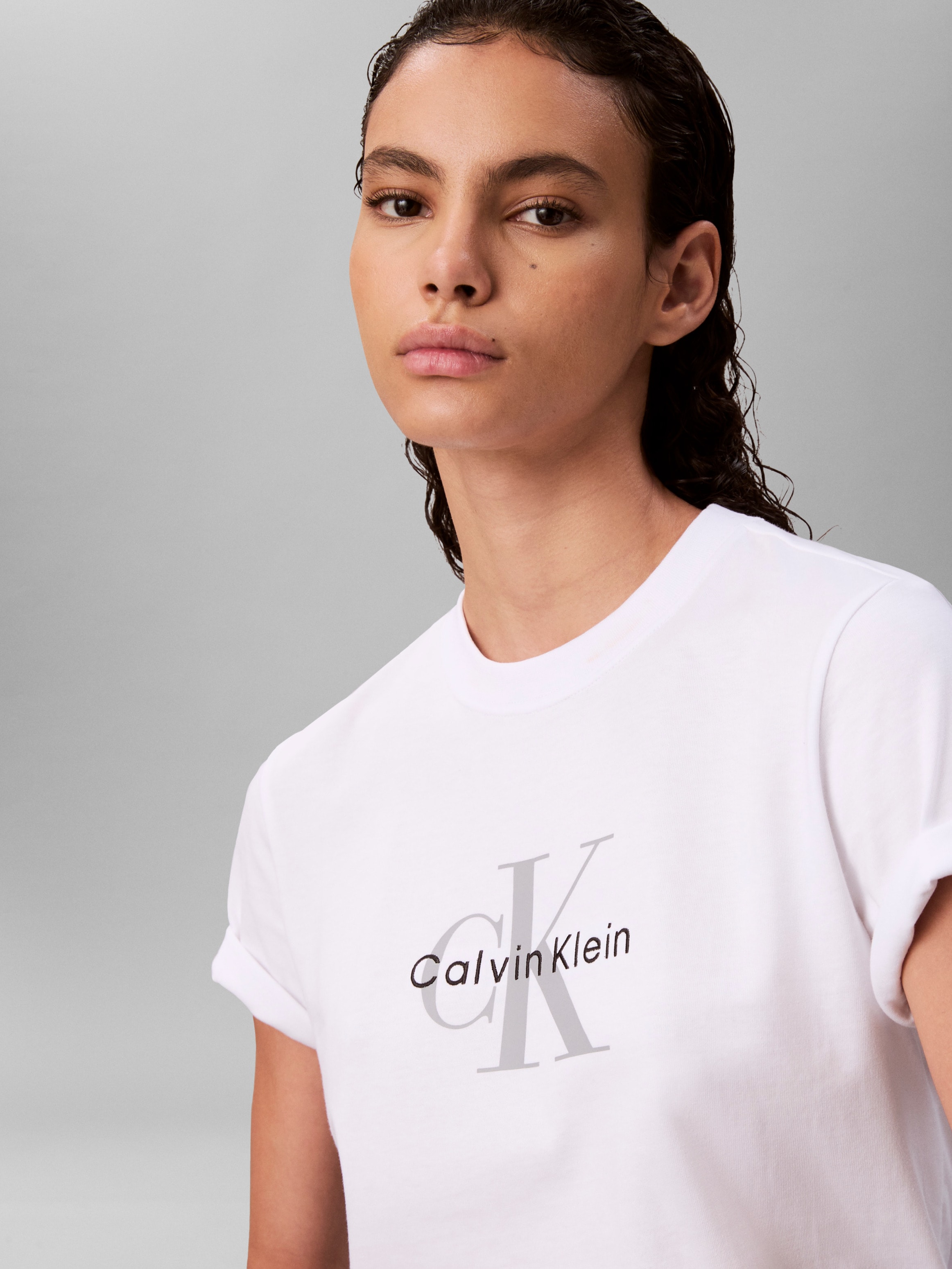 Calvin Klein Jeans T-Shirt »HERO SS CLASSIC MONOLOGO CNECK T« , Logoschriftzug