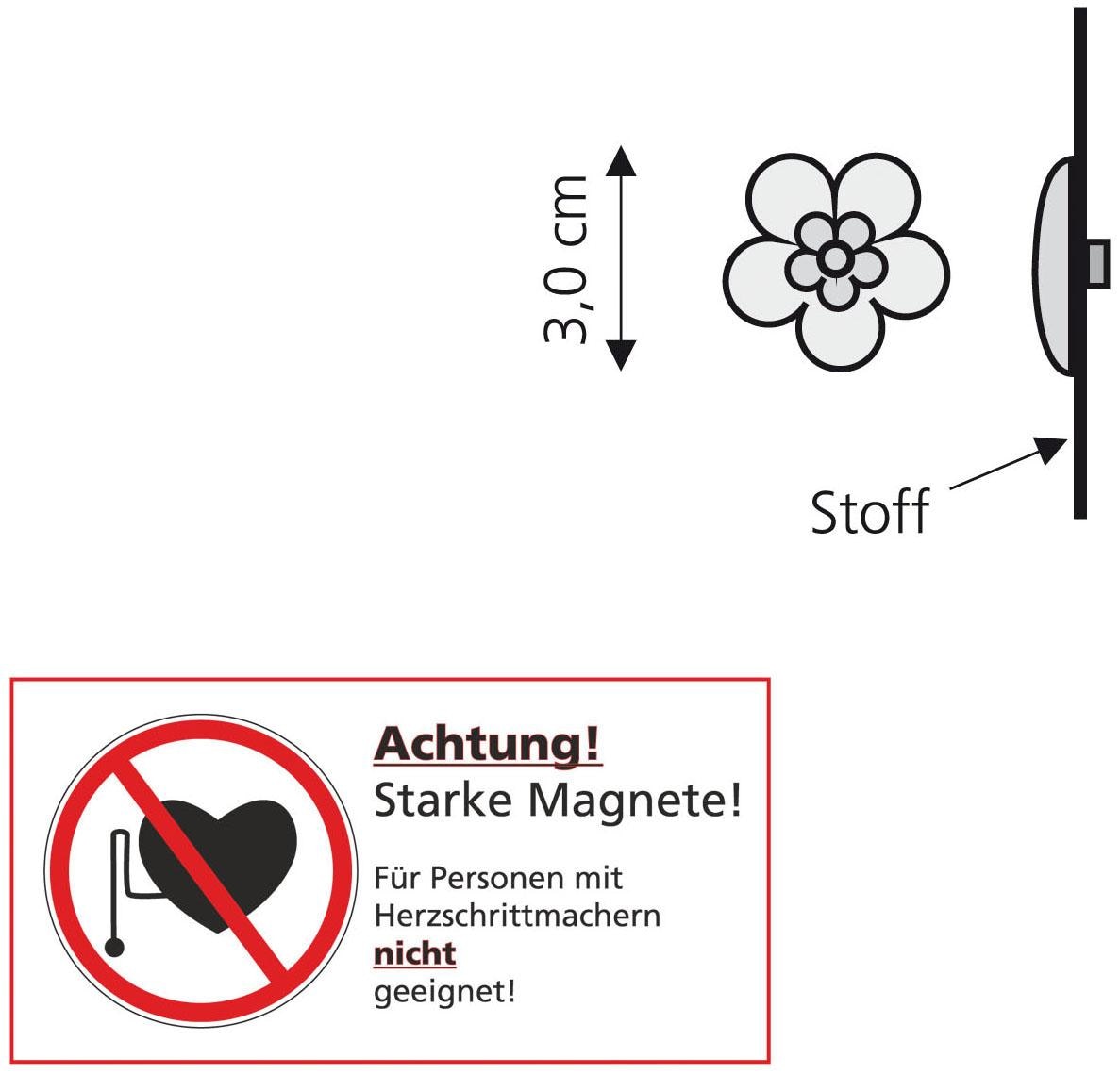 Liedeco Dekomagnet »Blume«, (1 St.), für metallische Flächen