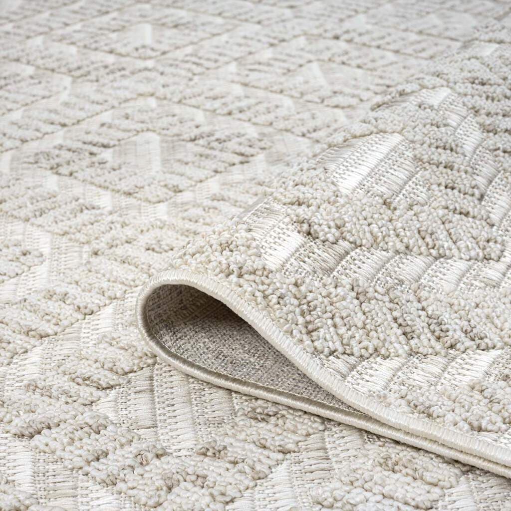 Carpet City Teppich »CLASICO 8927«, rund, 11 mm Höhe, Kurzflor, Hochtief-Muster, Boho, Wohnzimmer