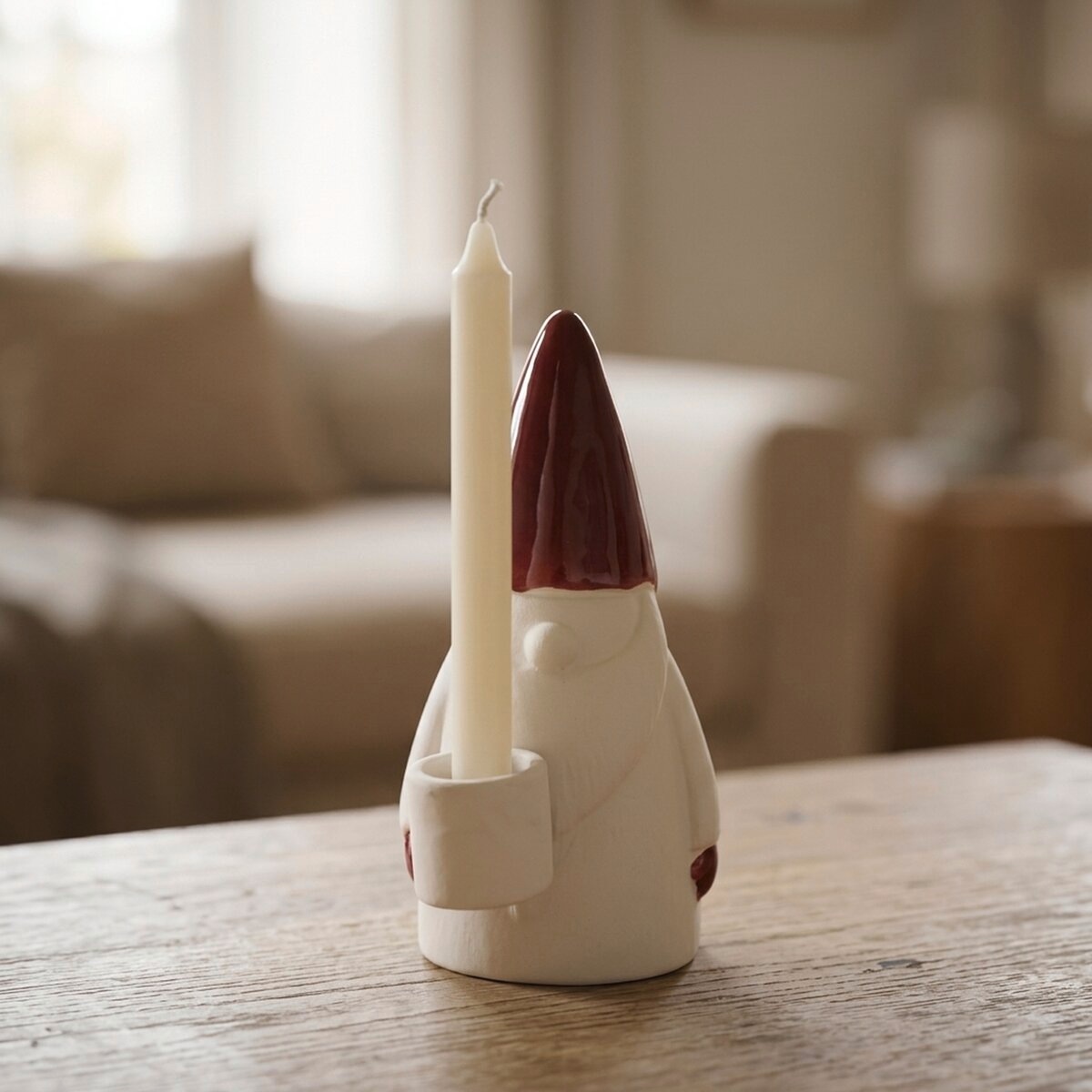 GOODproduct Kerzenleuchter »Gefo, zwei verschiedene Höhen« Zweiteiliges Set im festlichen Weihnachtsmann-Design