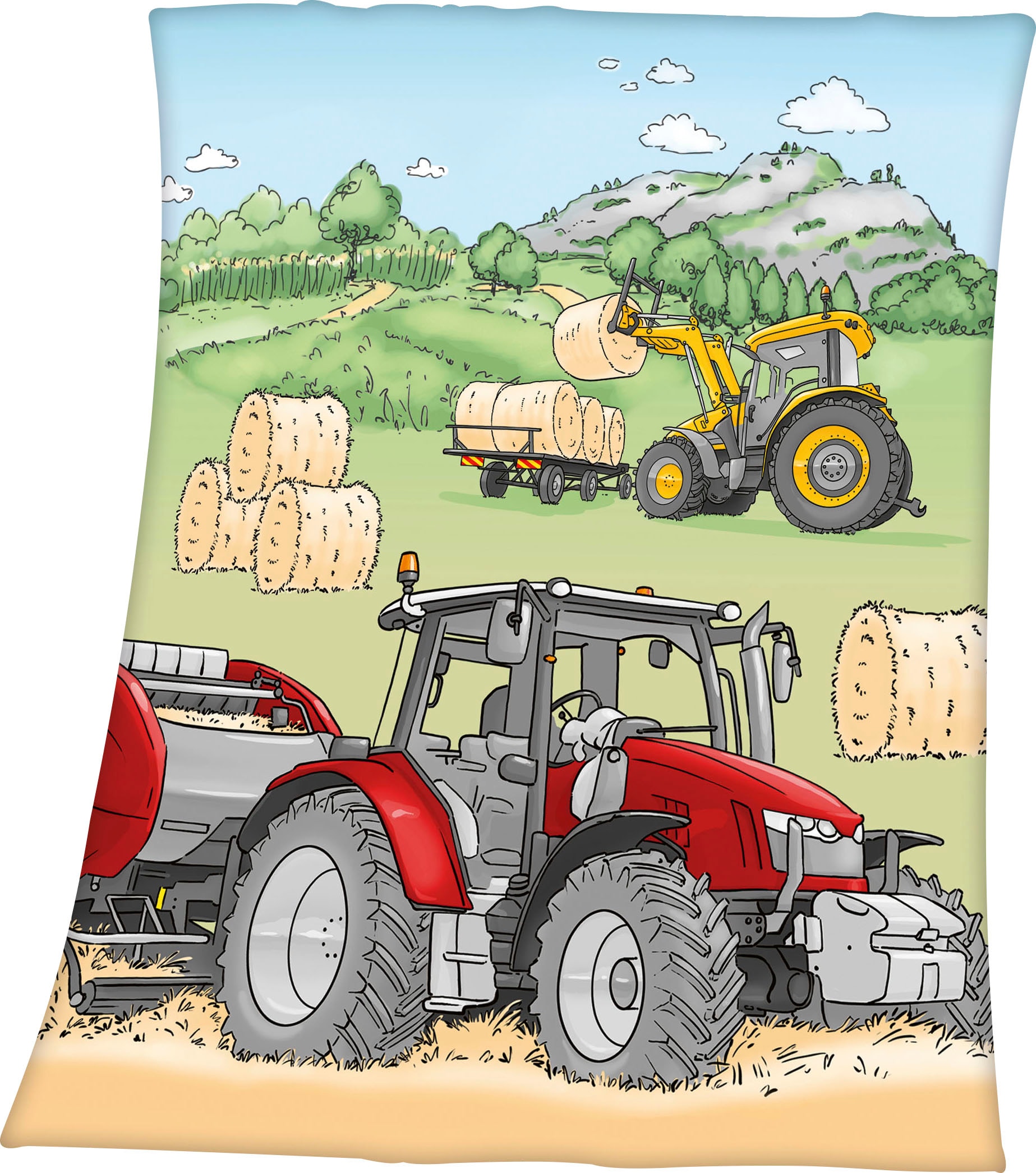 Collection mit »Traktor«, tollem Motiv, Traktor Kuscheldecke kaufen jetzt Herding Young Kinderdecke
