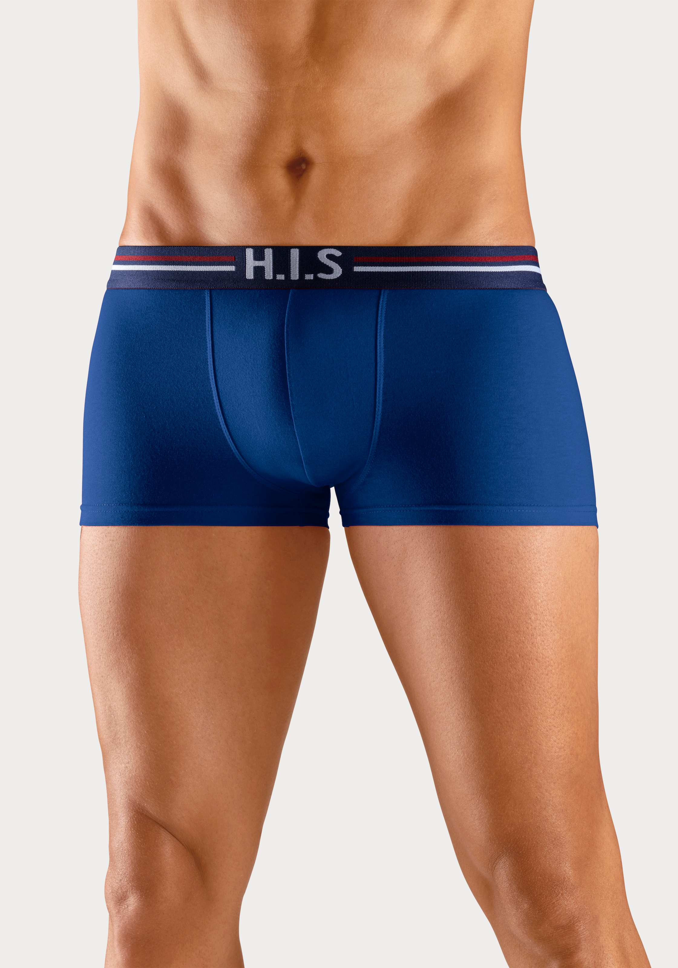 H.I.S Hipster, (Packung, 5 St.), knapp sitzende Boxershorts mit Streifen aus Baumwollmischung