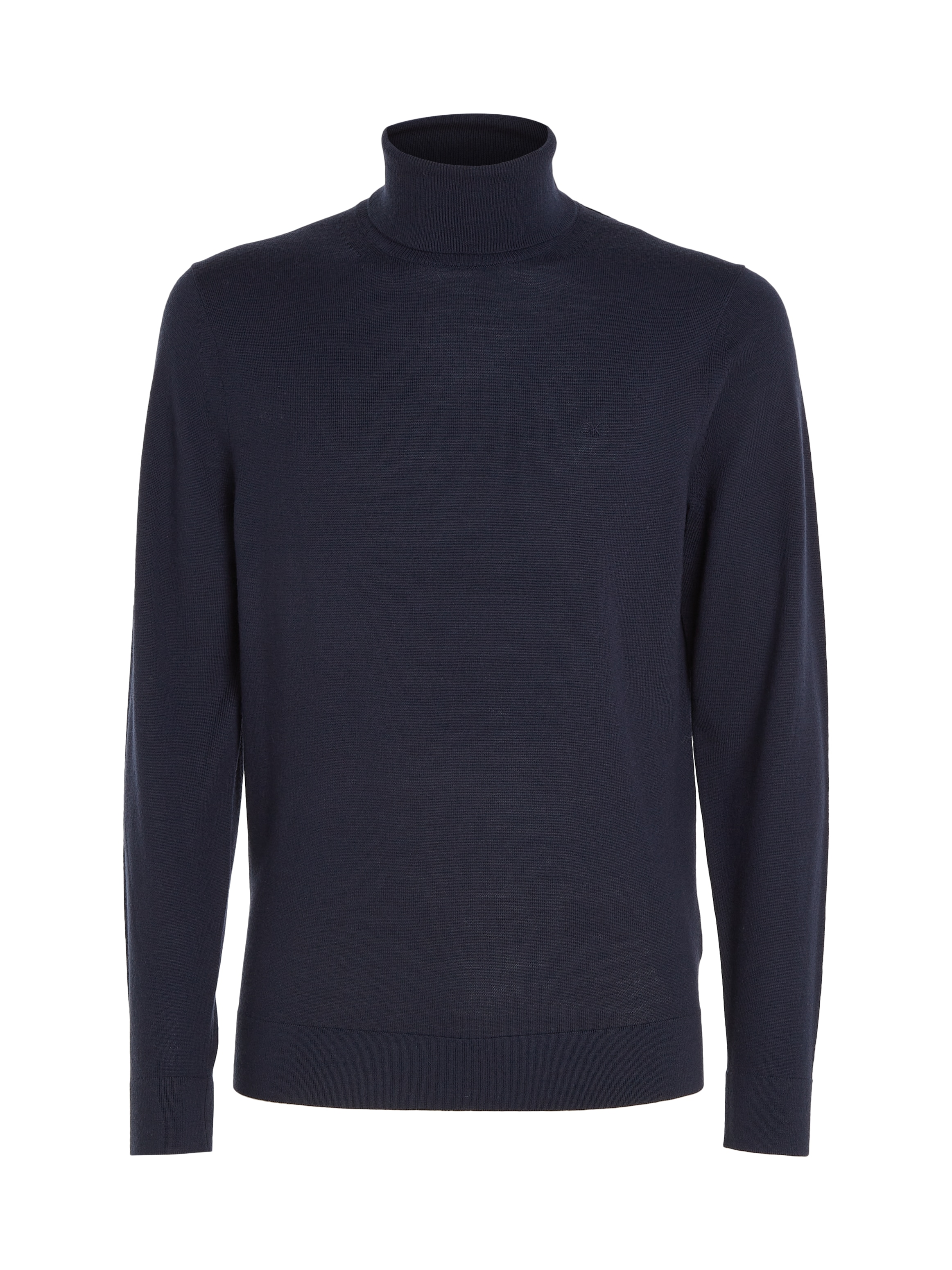 Calvin Klein Rollkragenpullover »SUPERIOR WOOL TURTLE NECK«, mit Logostickerei