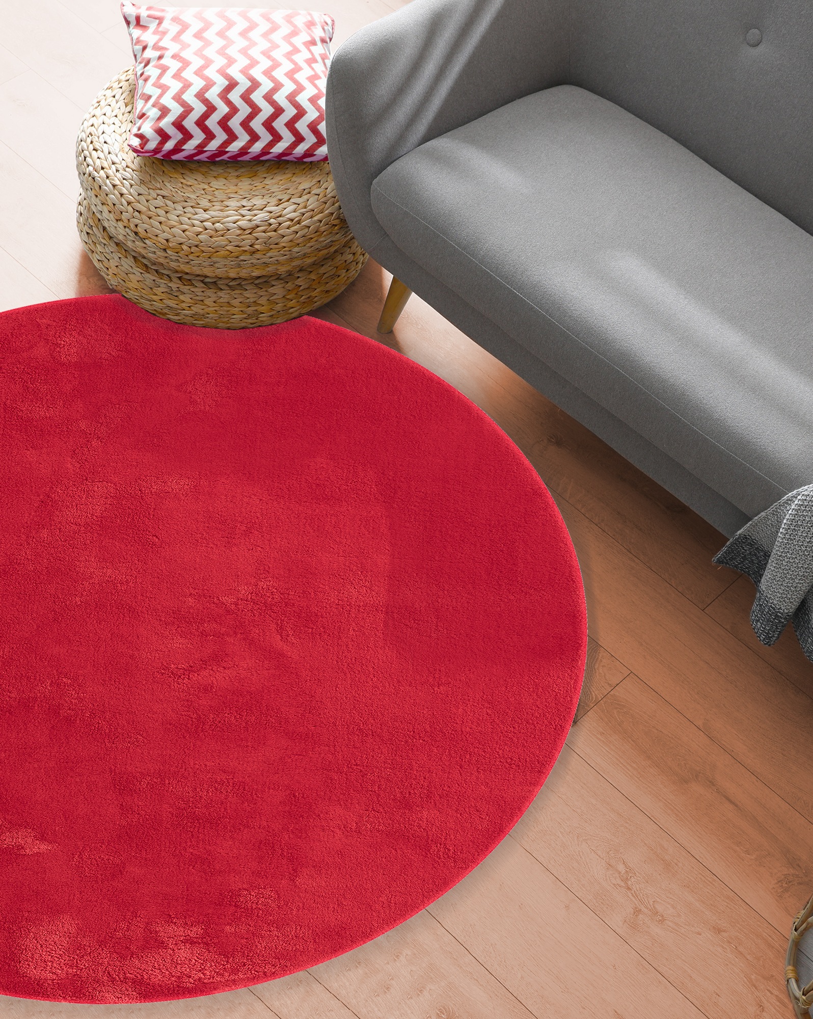 the carpet Teppich »Relax round«, rund, 16 mm Höhe, waschbarer Wohnzimmer Teppich modern rutschfest