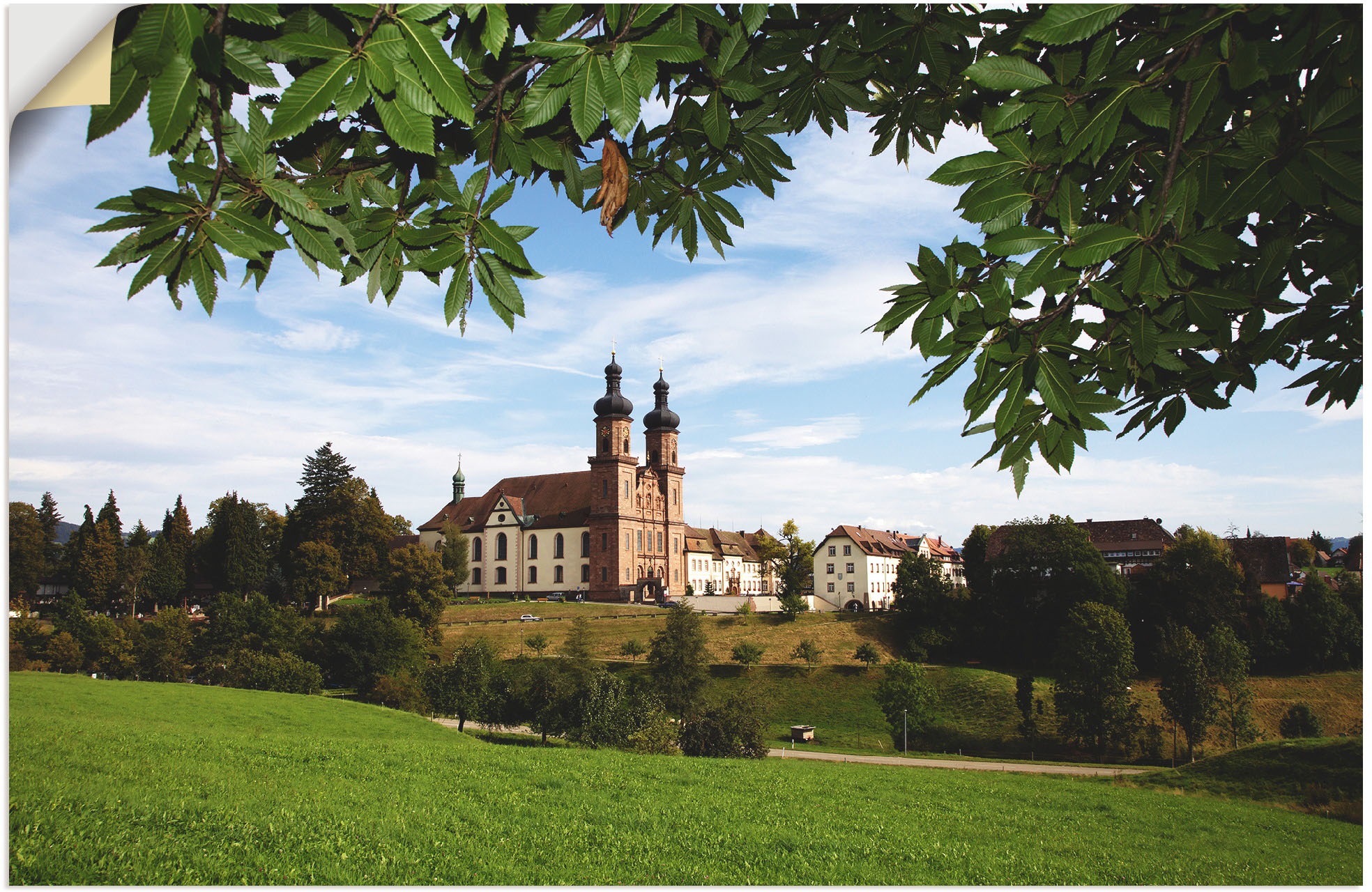 Image of Artland Wandbild »Klosterkirche von St.Peter Schwarzwald«, Gebäude, (1 St.), in vielen Grössen & Produktarten - Alubild / Outdoorbild für den Aussenbereich, Leinwandbild, Poster, Wandaufkleber / Wandtattoo auch für Badezimmer geeignet bei Ackermann Versan