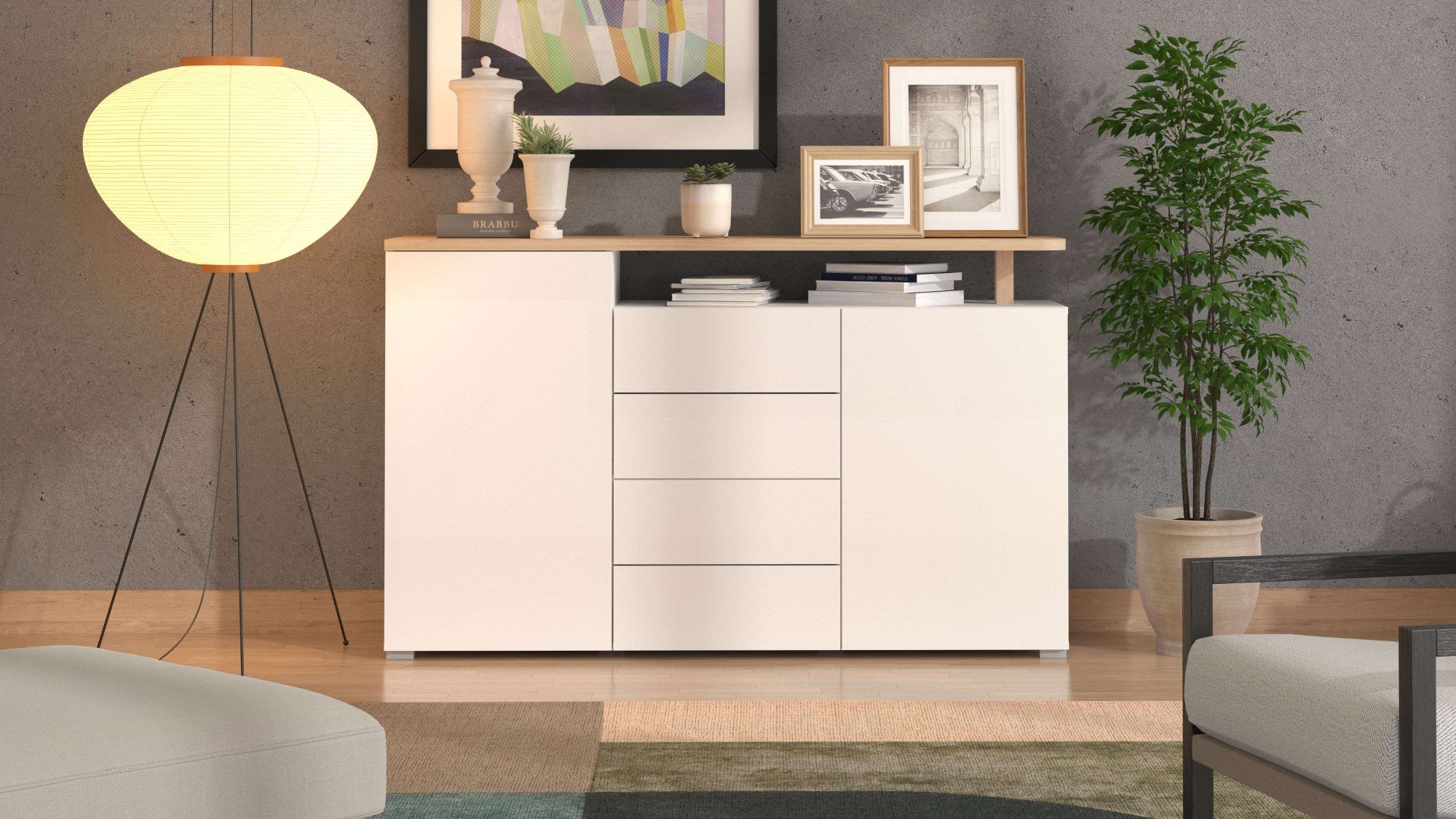 Image of INOSIGN Sideboard "Aterno Kommode, Anrichte" Breite 154 cm, mit Push-to-Open Funktion