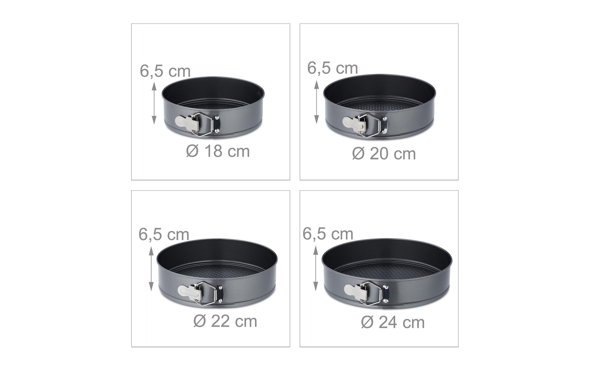 relaxdays Springform »18 cm/ 20 cm/ 22 cm/ 24 cm«