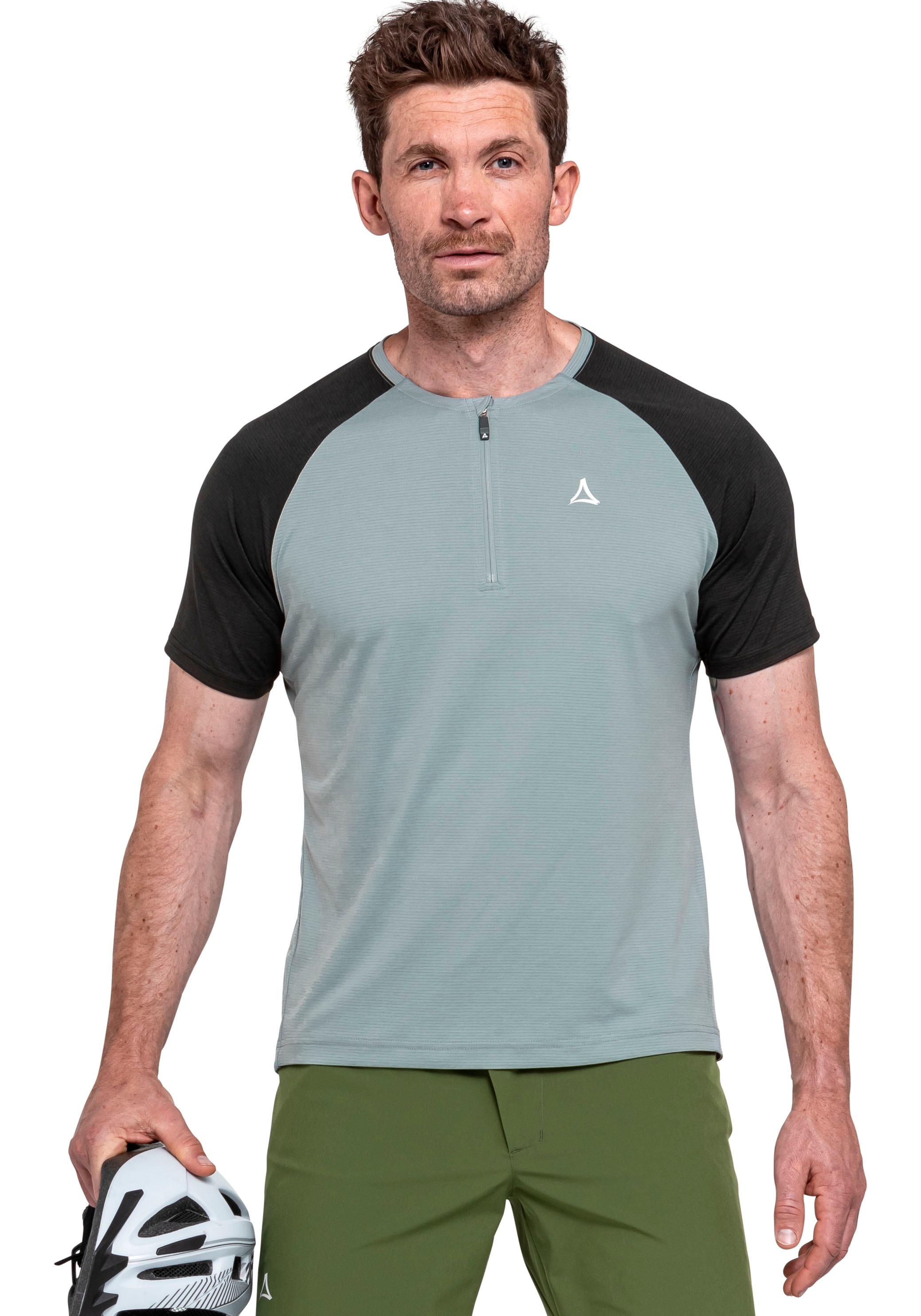 Image of Schöffel Radtrikot "TIN GREY" für Radsport, Fahrradshirt-Design, aus Polyester, atmungsaktiv