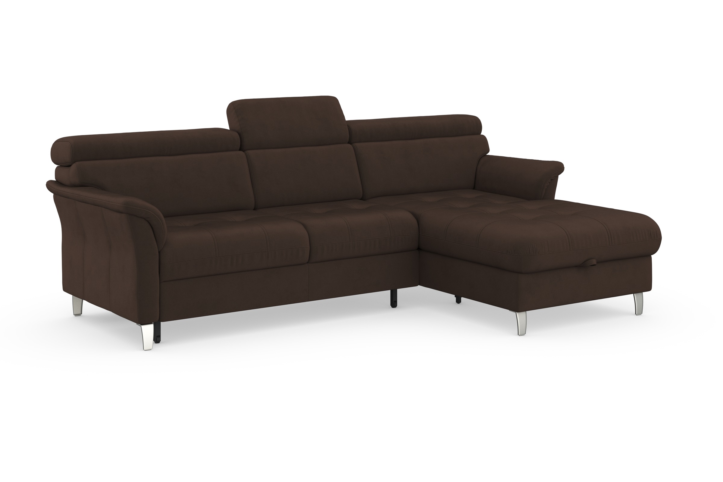 sit&more Ecksofa »Marano L-Form«, inklusive Kopfteilverstellung, wahlweise mit Bettfunktion, Bettkasten