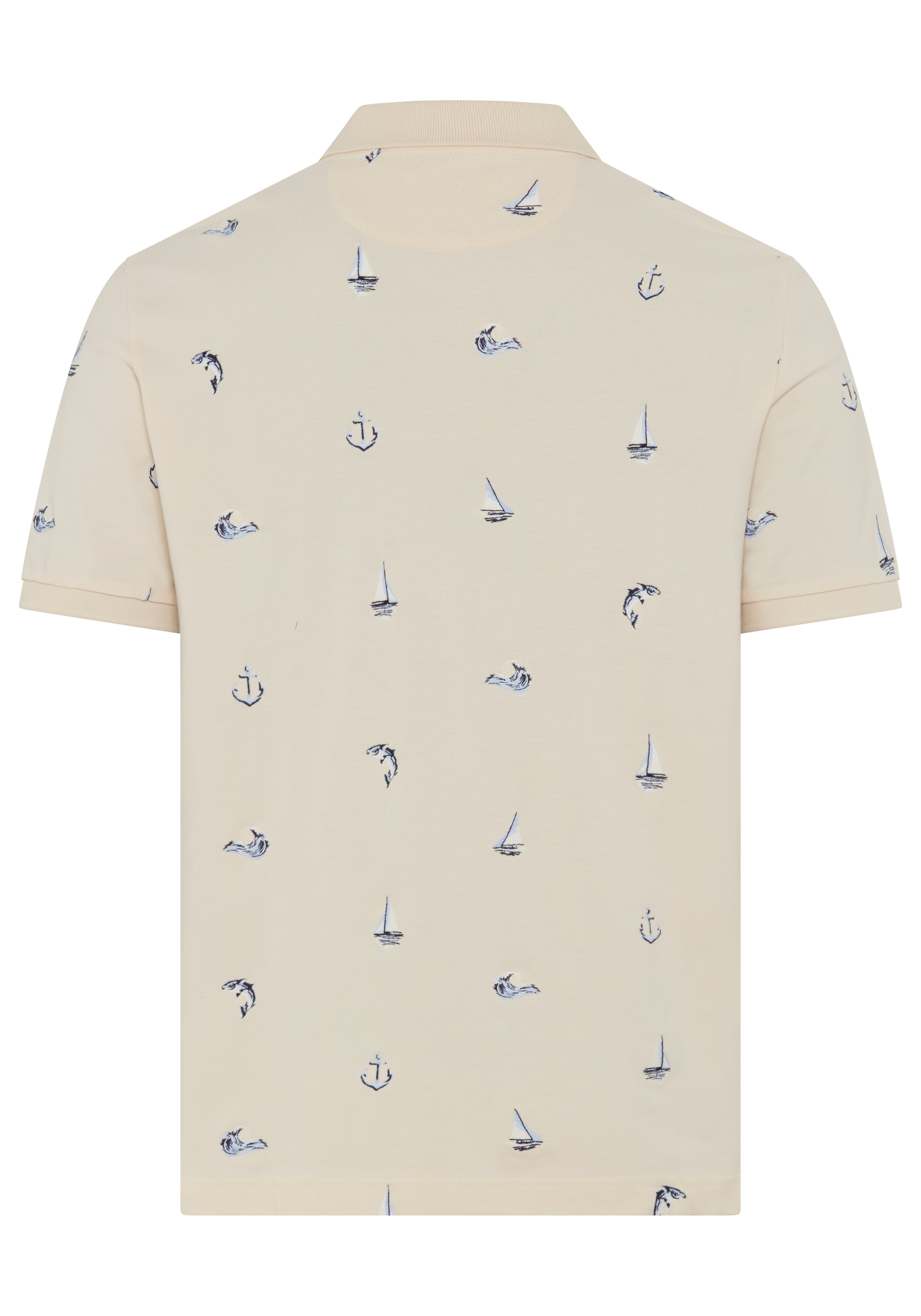 Gant Poloshirt »EMBROIDERED« mit Anker-Stickerei allover