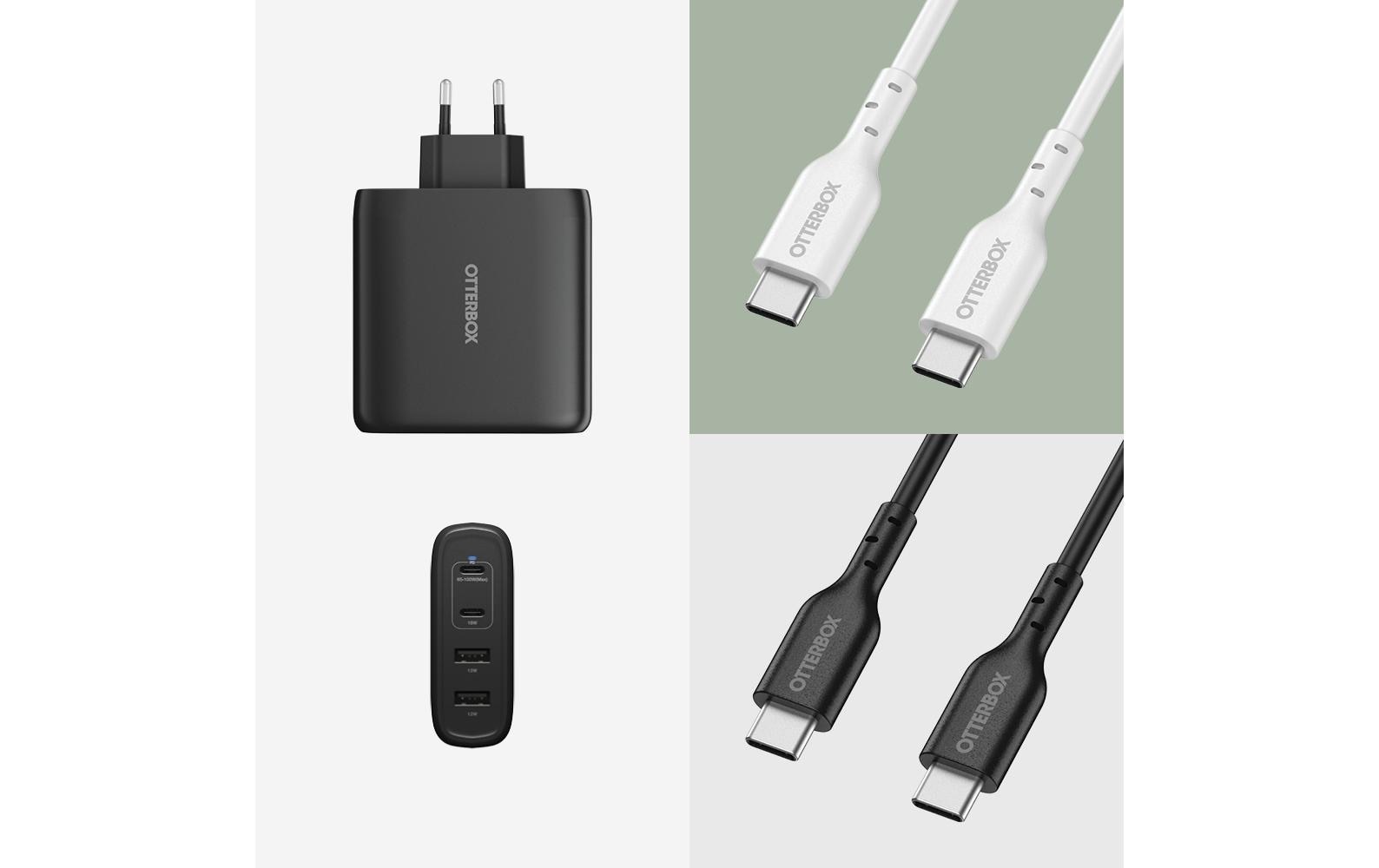 Otterbox USB-Ladegerät »Wall Charger 100W GaN 2x USB-C & 2x USB-A« USB-Power Delivery (PD)