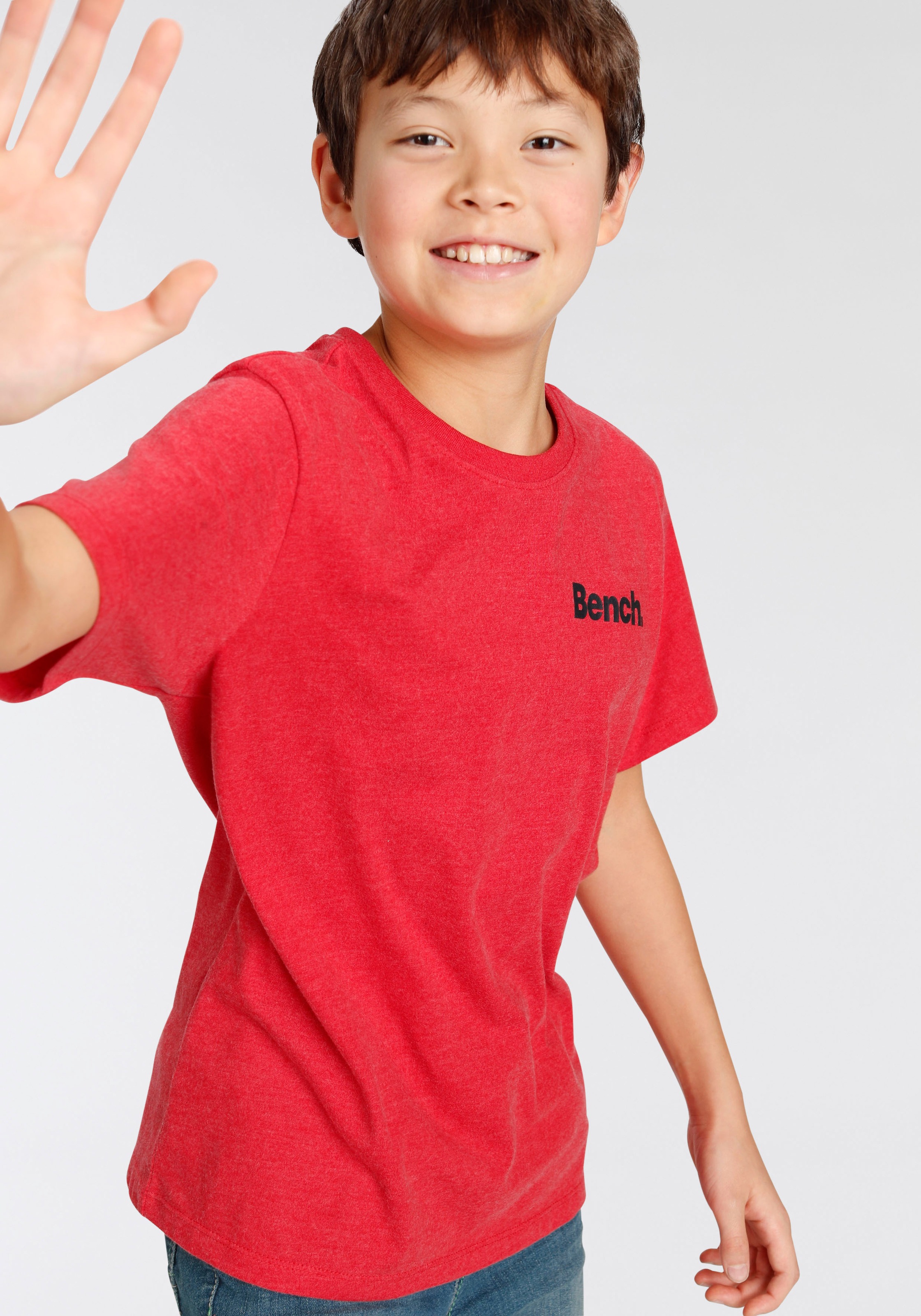 Bench. T-Shirt »Basic«, mit Rückendruck melierter und auf in Qualität versandkostenfrei