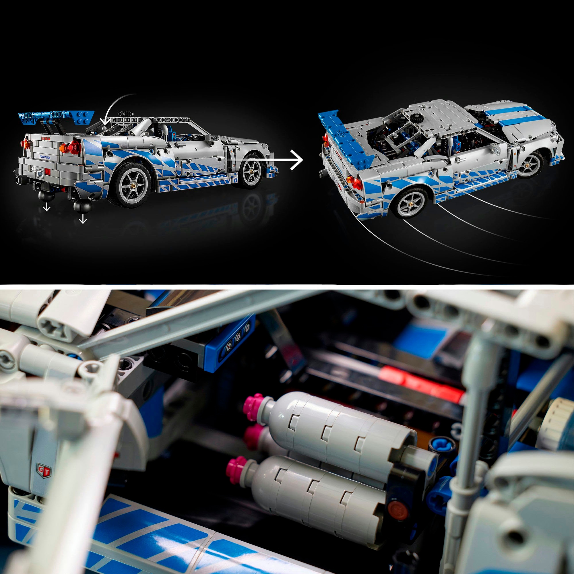 LEGO® Pions de construction »2 Fast 2 Furious Nissan Skyline GT-R (R34) Flitzer (42210)« LEGO Technic; Made in Europe