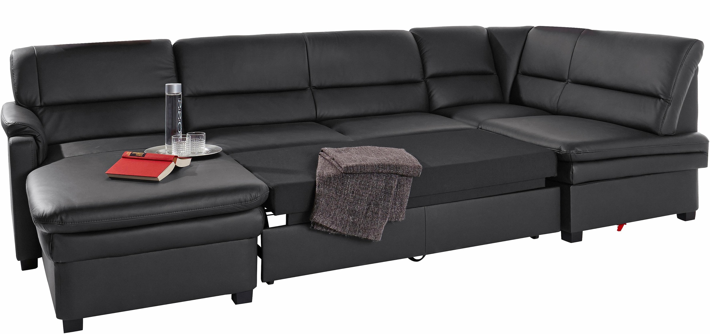 sit&more Wohnlandschaft »Pisa U-Form«, mit Federkern, wahlweise mit Bettfunktion