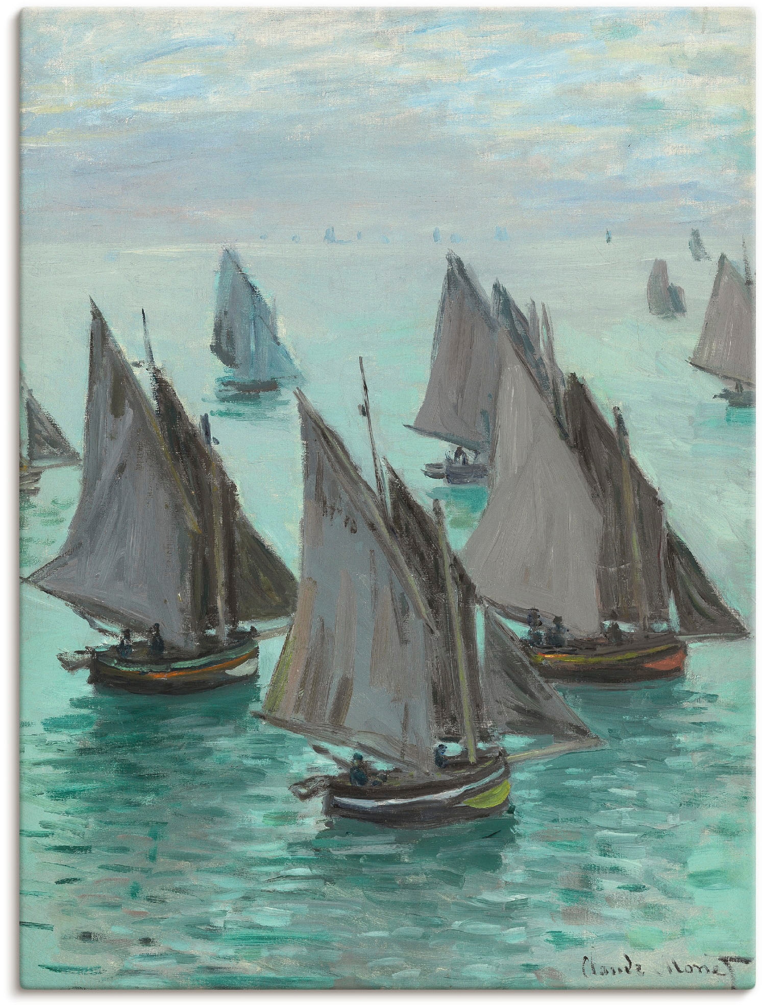 Image of Artland Wandbild "Fischerboote bei ruhigem Wetter" Boote & Schiffe 1 Stk. tlg. als Leinwandbild, Poster in verschied. Grössen