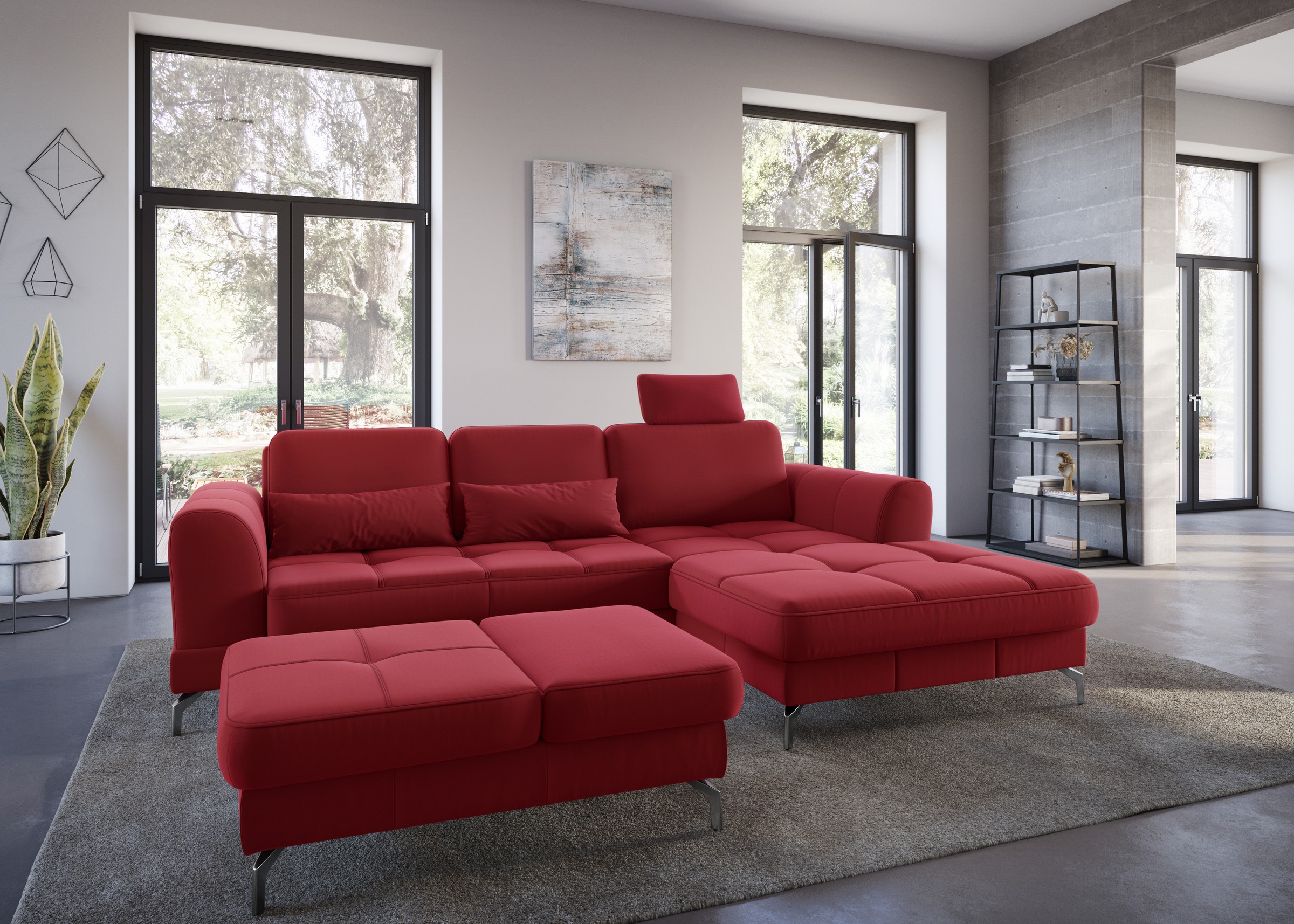 sit&more Hocker »Bendigo« mit Klappfunktion, Bodenfreiheit 12 cm, wahlweise in 2 Fussfarben